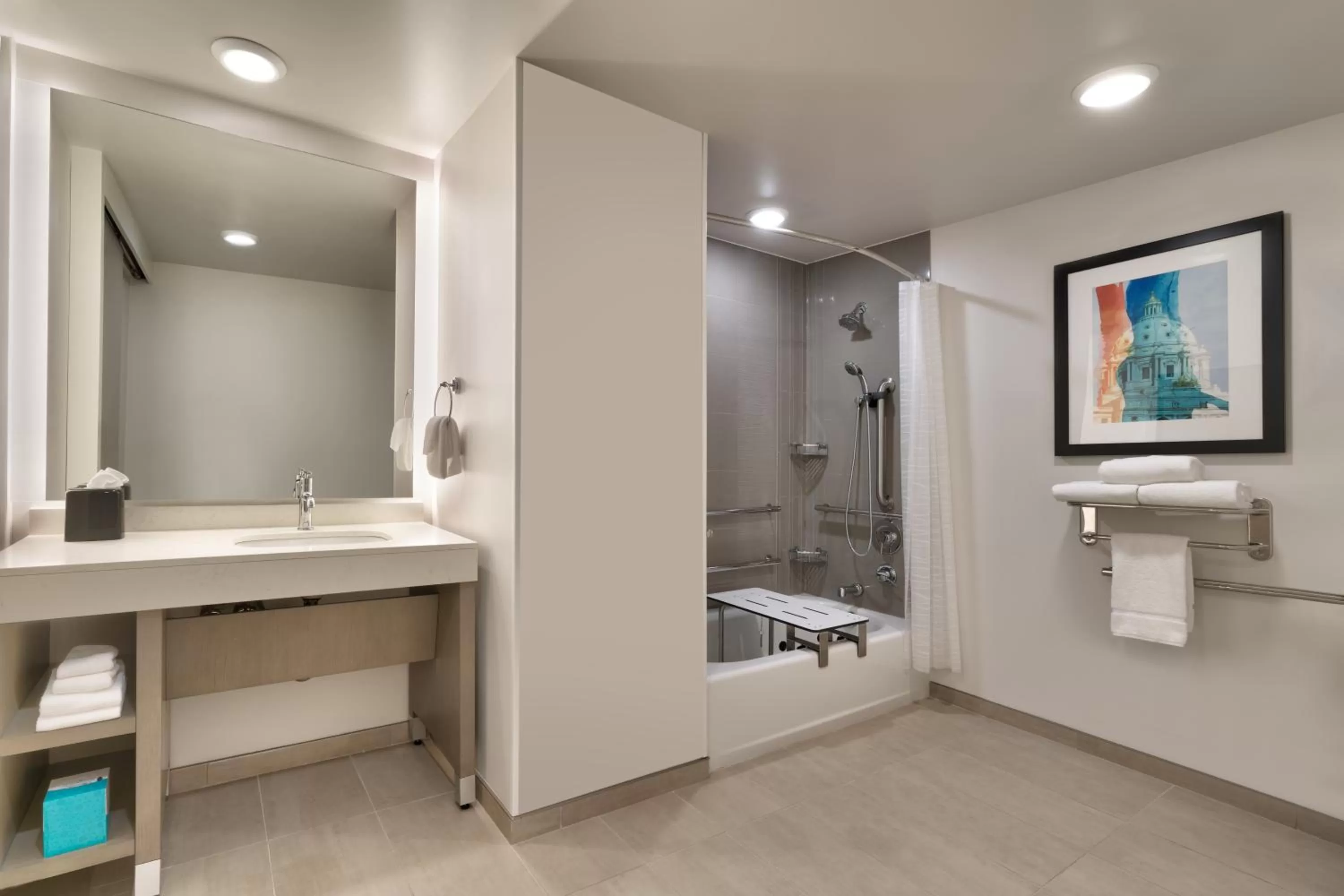 Bathroom in Hyatt House Rochester Mayo Clinic Area