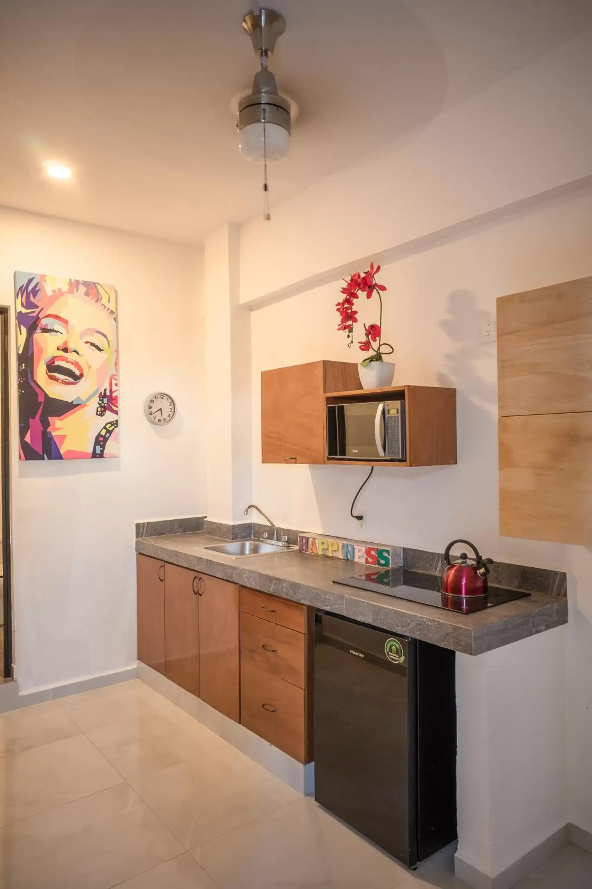 Kitchen or kitchenette, Kitchen/Kitchenette in Maui hostel playa del carmen