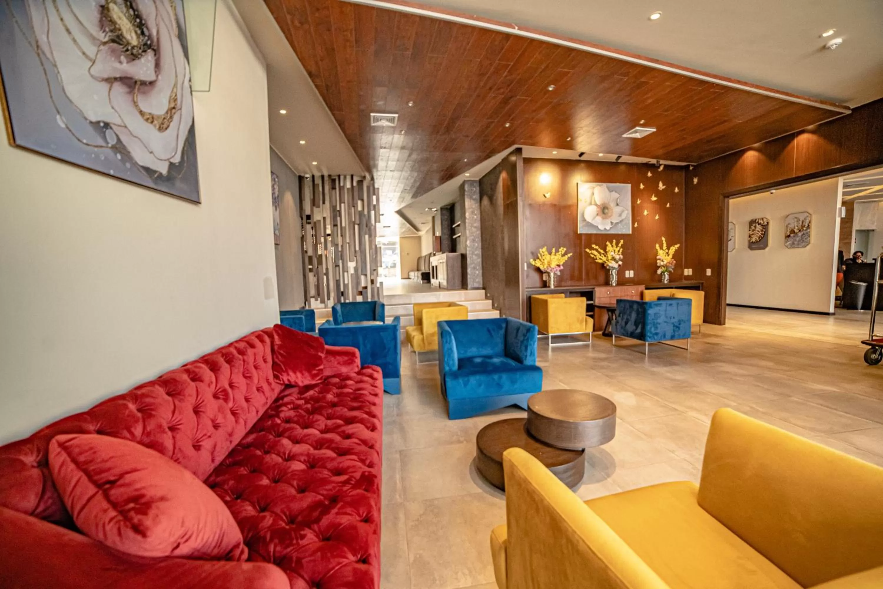 Lobby or reception in Hotel La Peonía