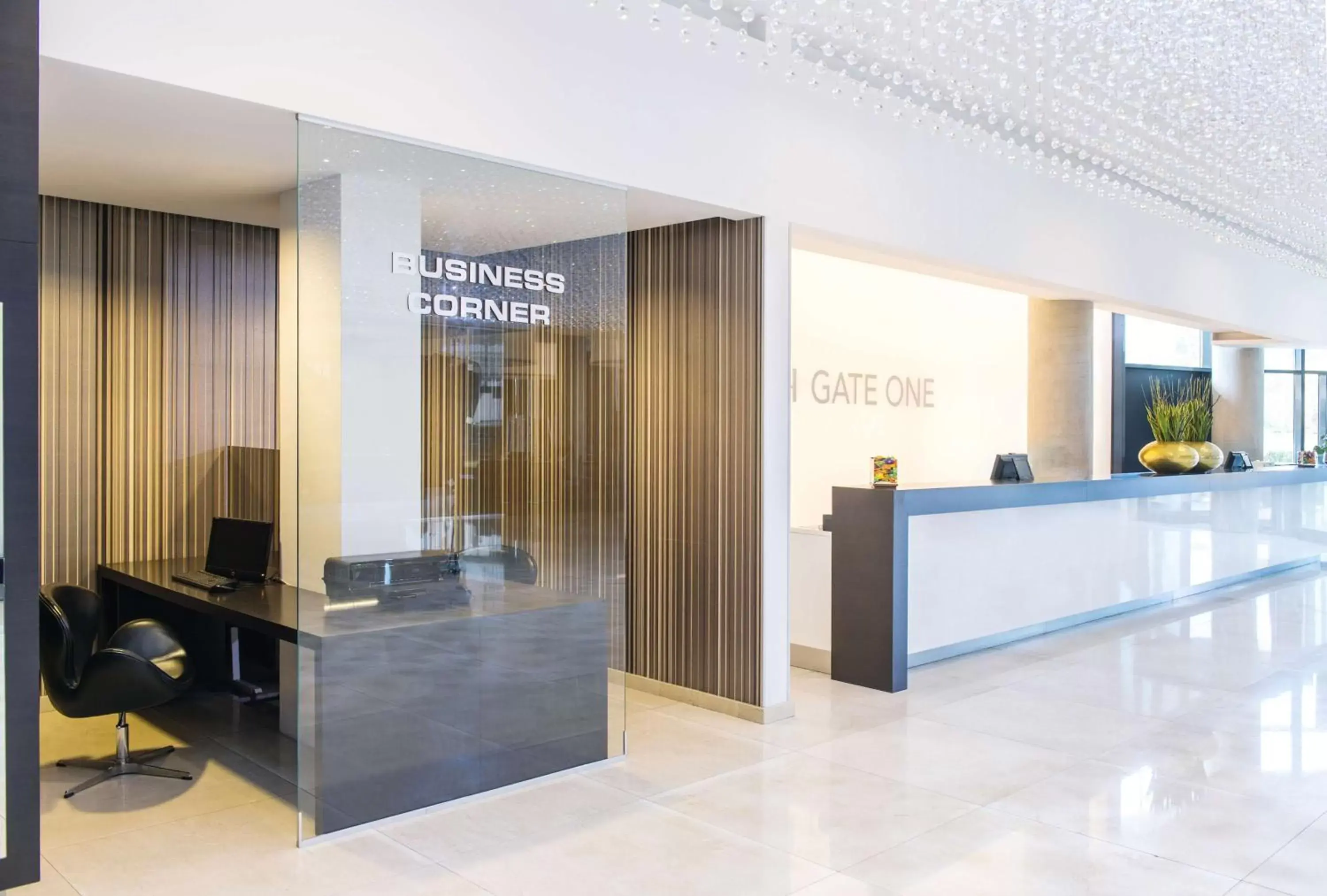 Lobby or reception in NH Bratislava Gate One Lobby or reception in NH Bratislava Gate One