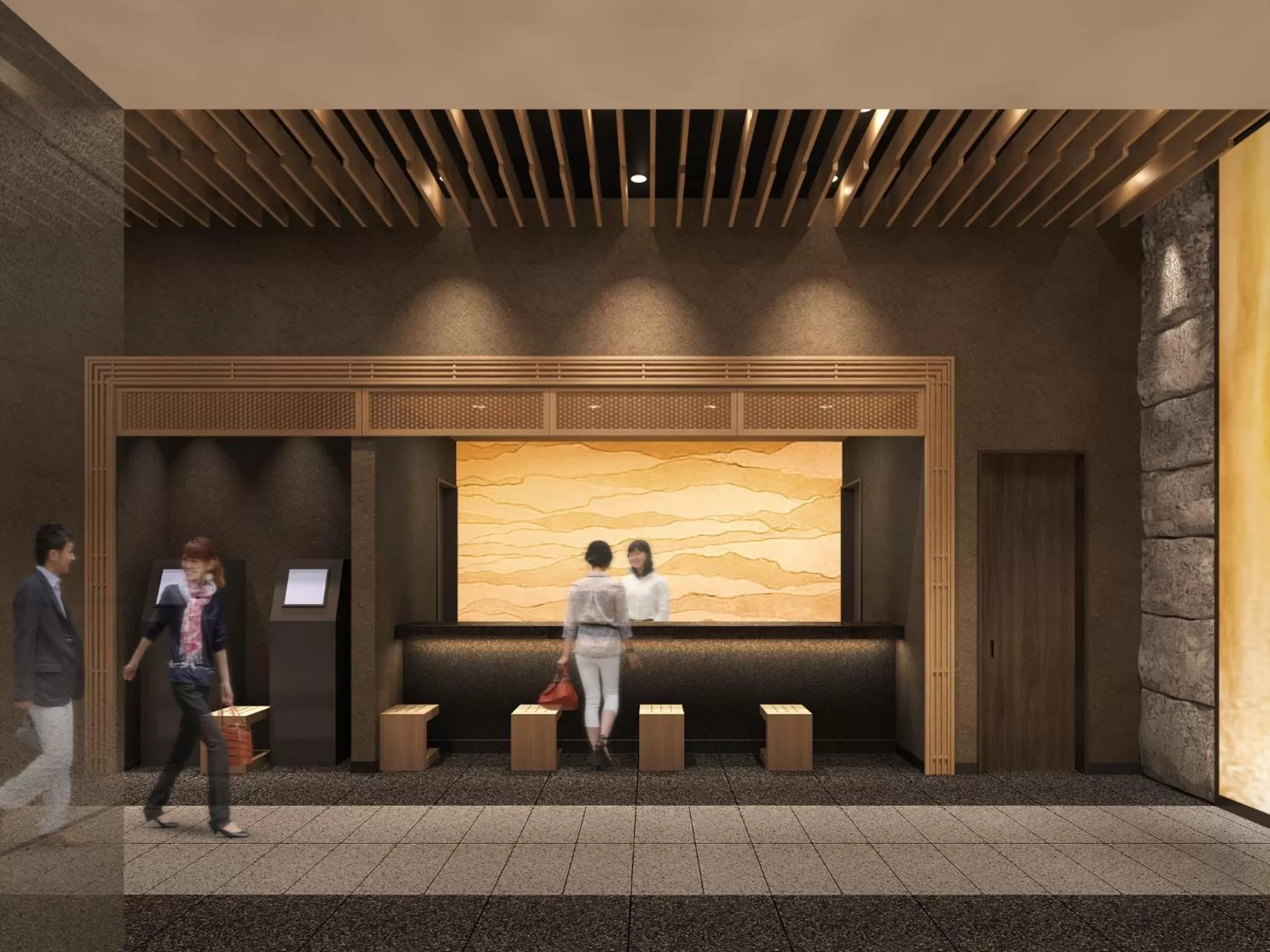 Lobby or reception in Osaka View Hotel Honmachi