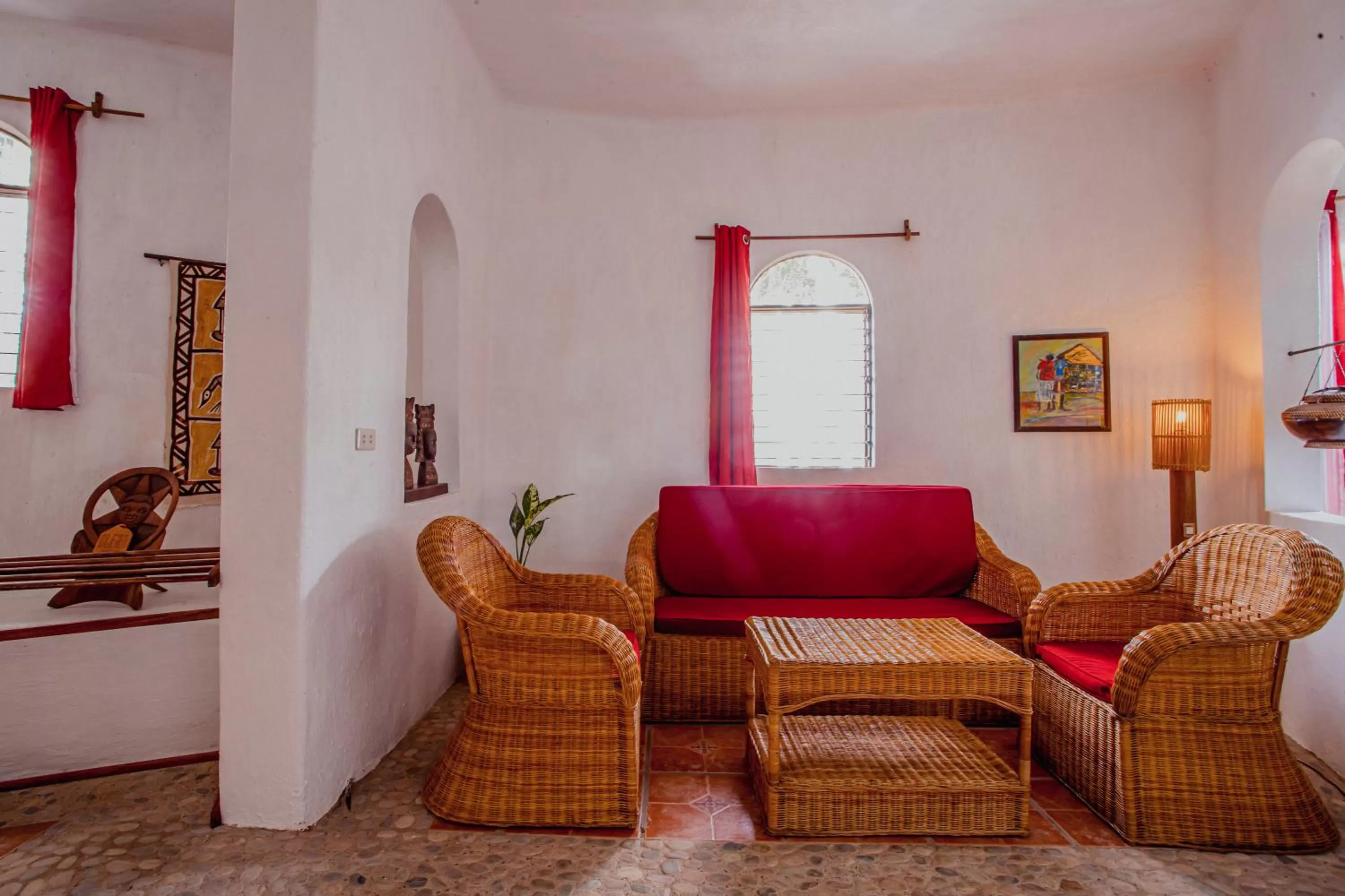 Seating area in Atremaru Jungle Retreat