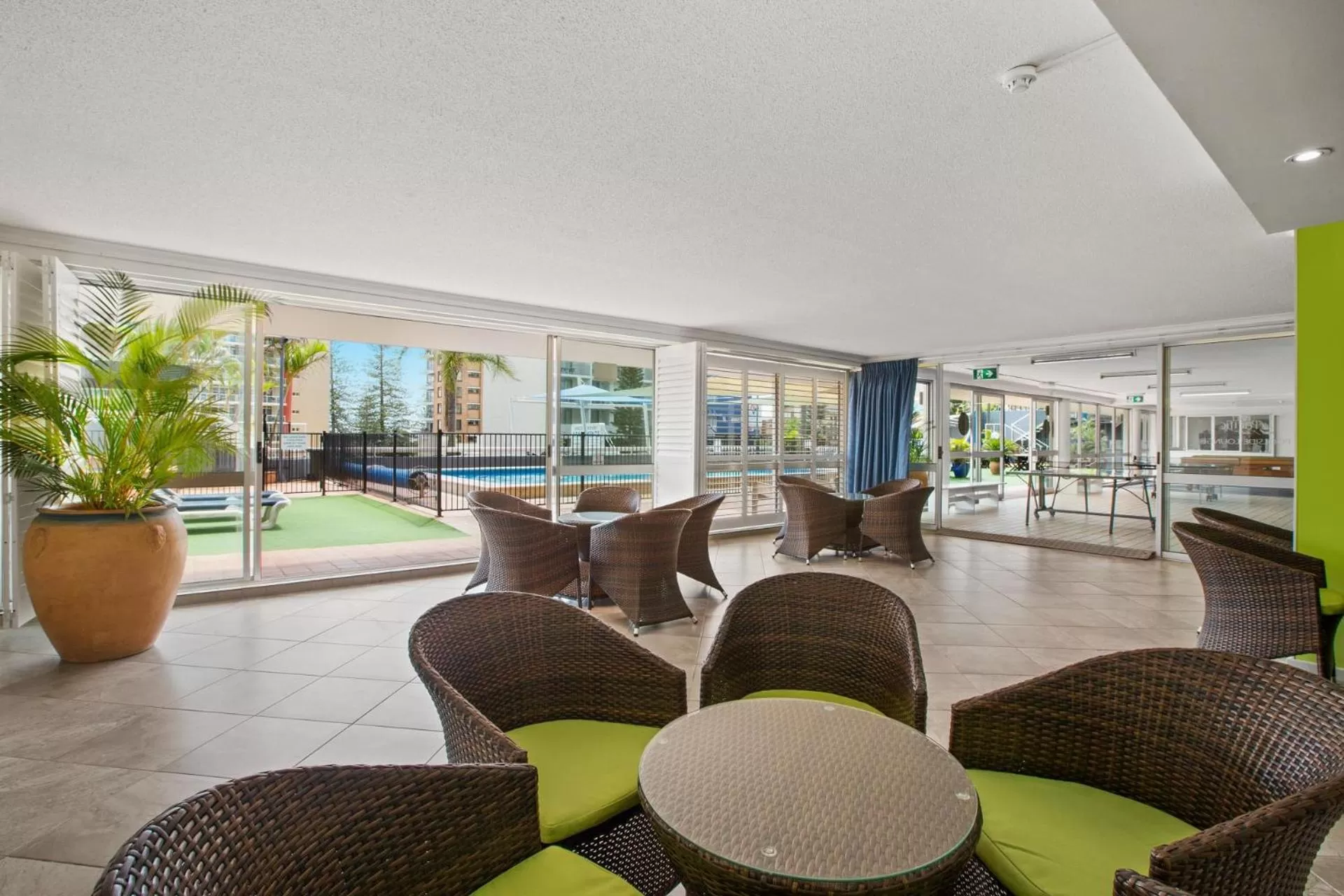 Communal lounge/ TV room in Port Pacific Resort