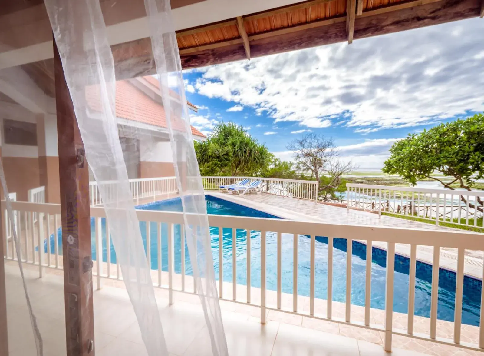 Balcony/Terrace, Pool View in Azao Resort & Spa