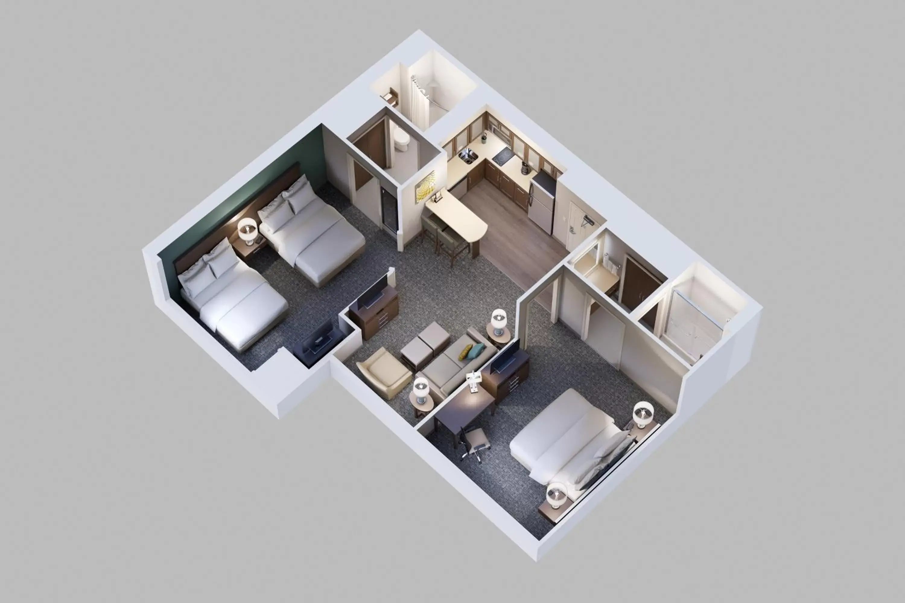 Photo of the whole room, Floor Plan in Staybridge Suites Irvine - John Wayne Airport, an IHG Hotel