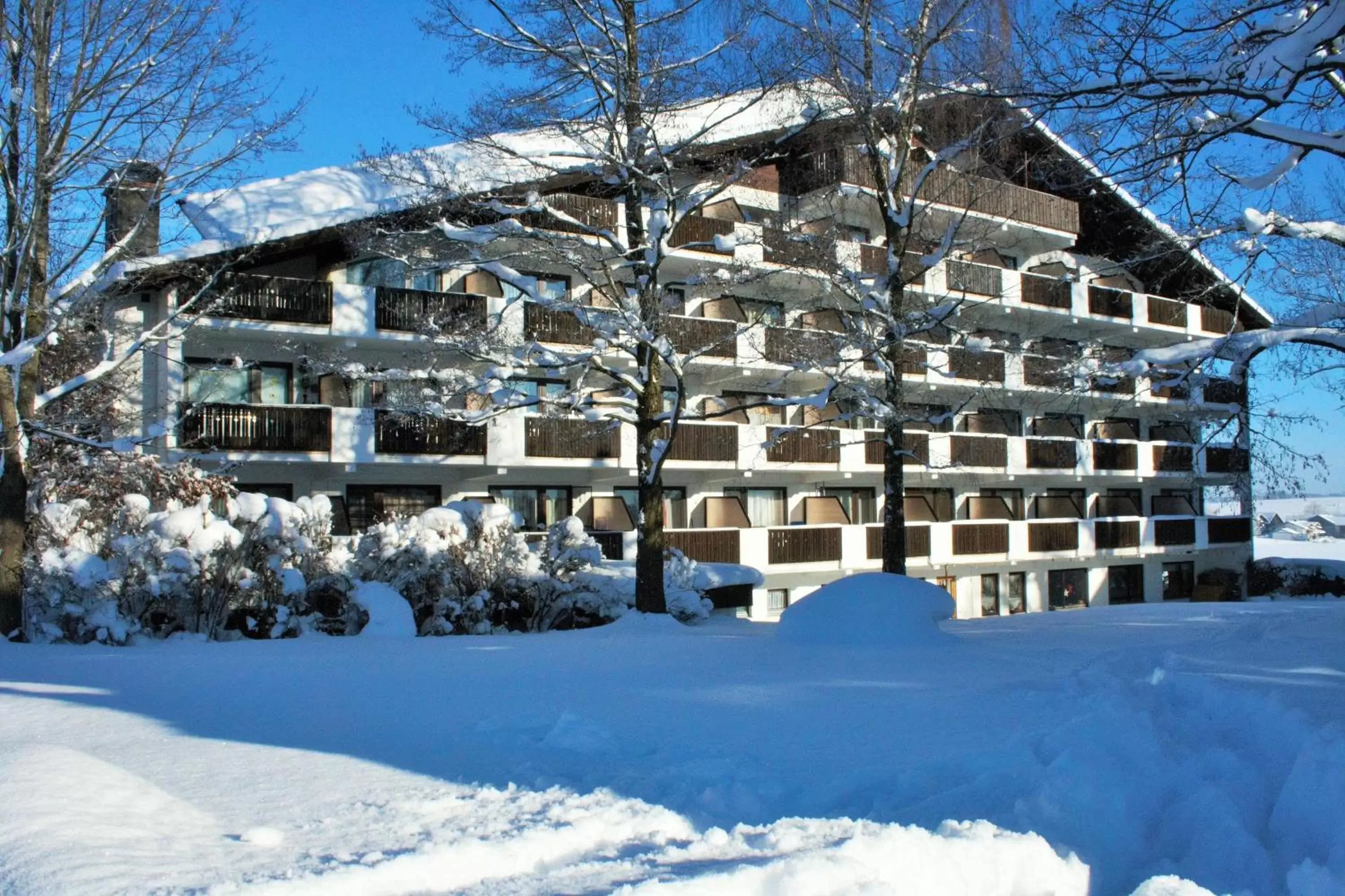 Property building, Winter in Landhotel Seeg