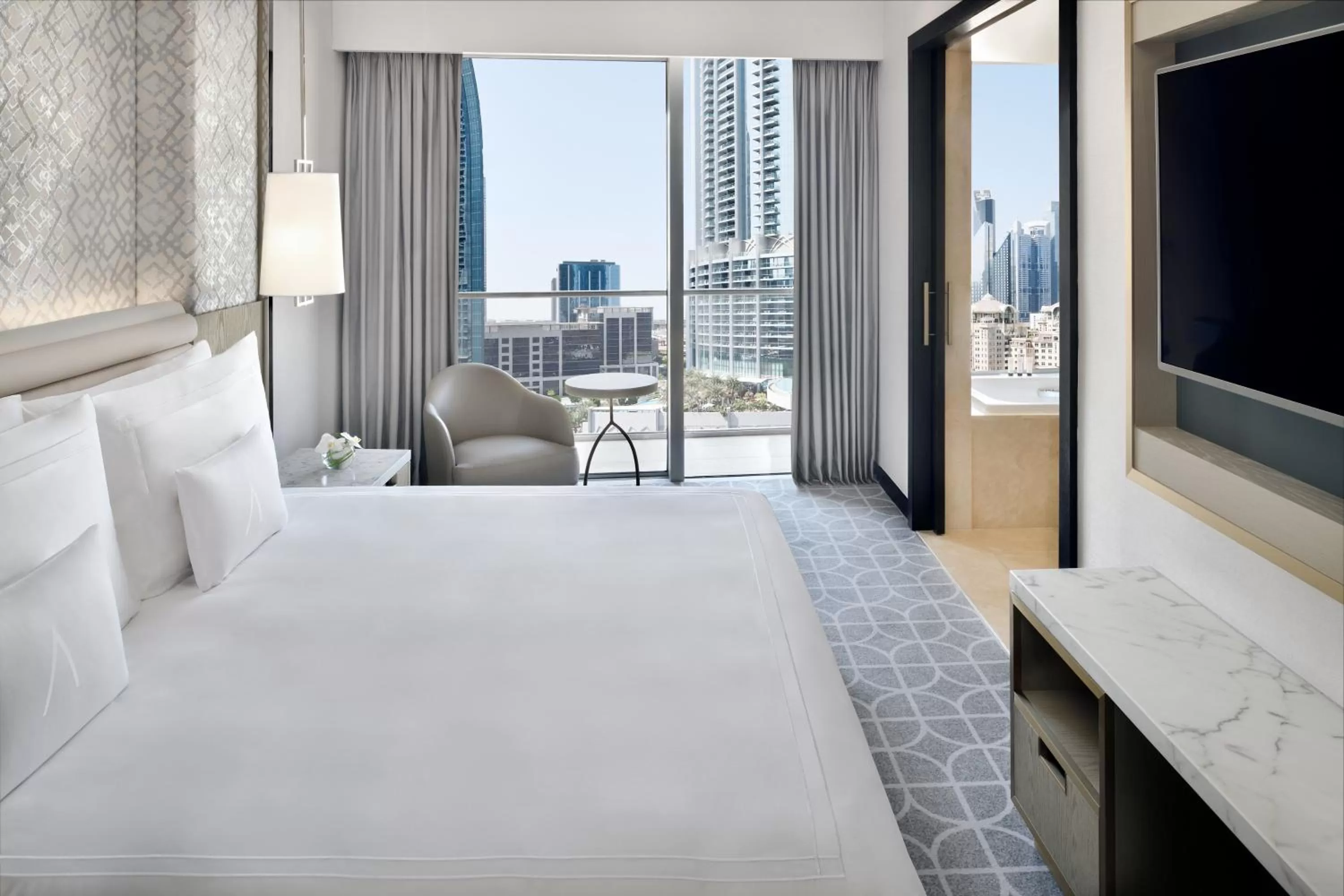 Bedroom, Bed in Address Dubai Mall