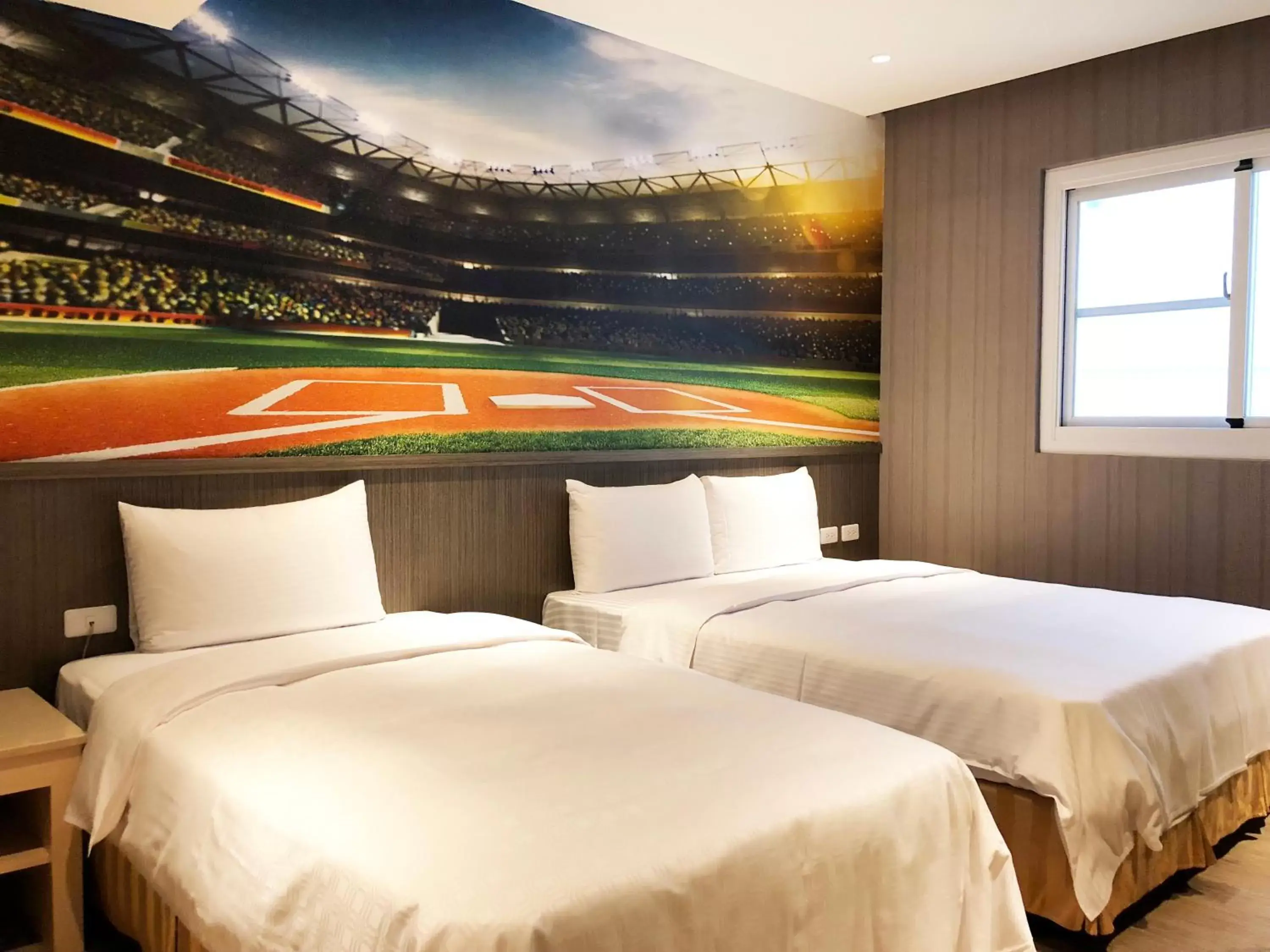 Bed in La Hotel-Baseball Theme Hall