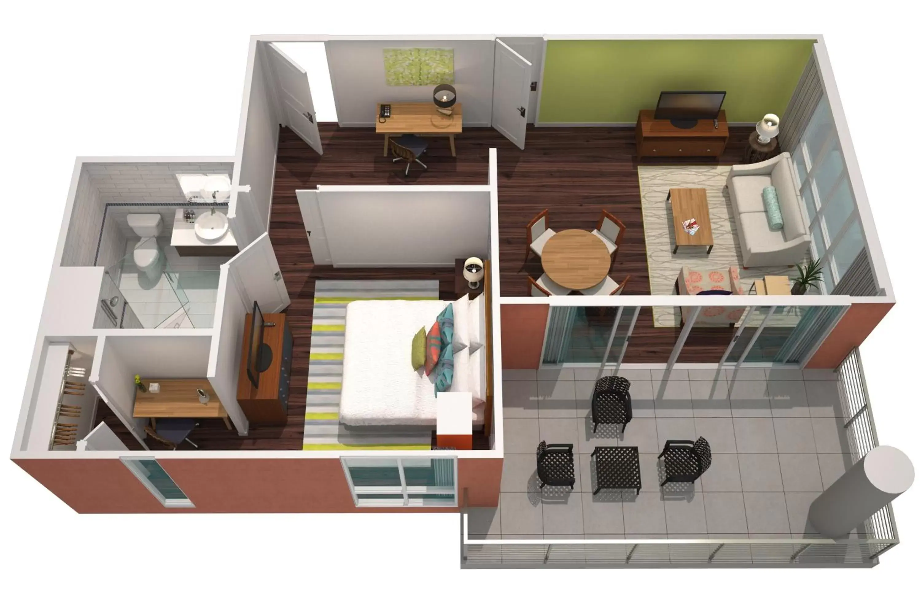 Photo of the whole room, Floor Plan in Hotel Indigo Asheville Downtown, an IHG Hotel