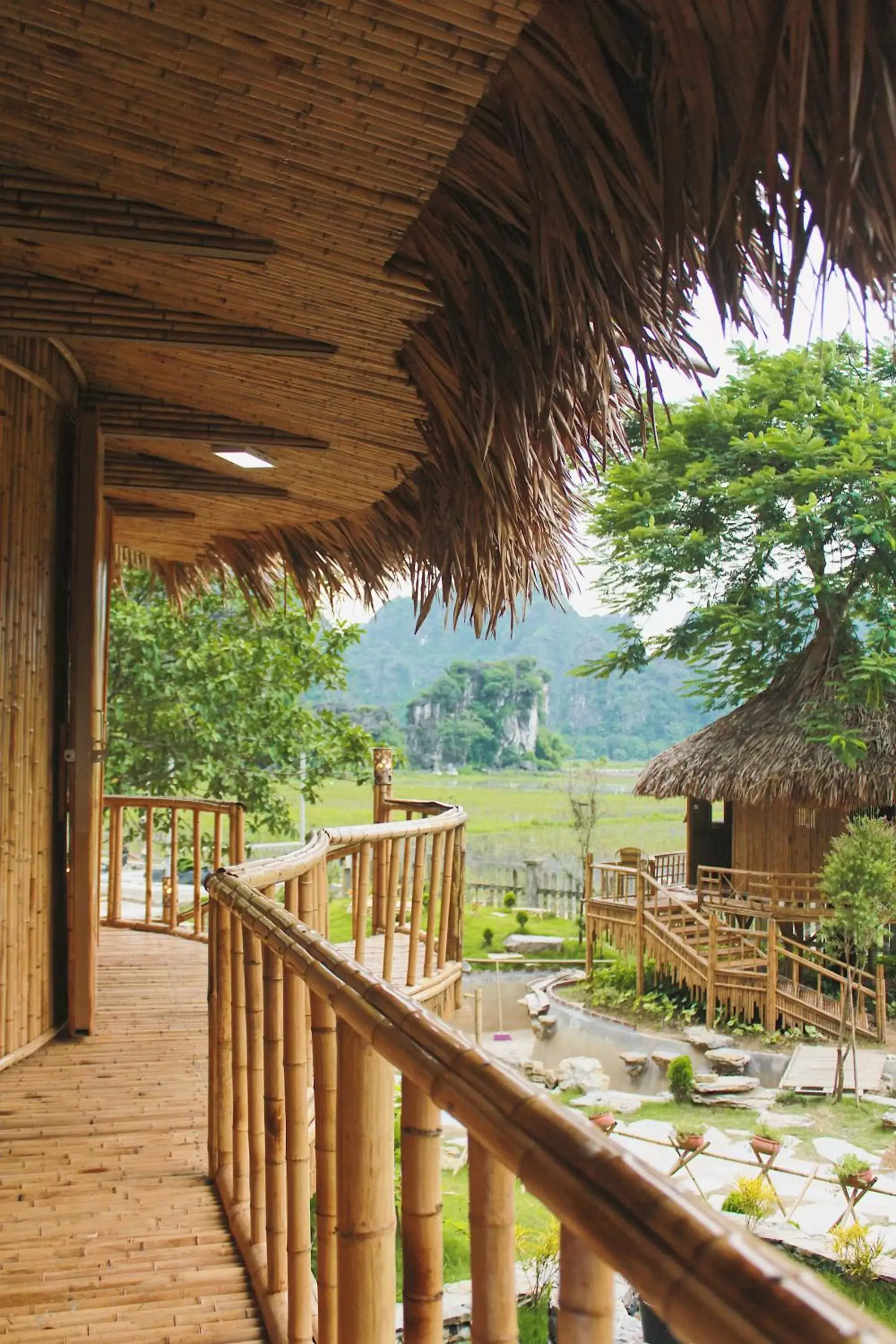 Balcony/Terrace in Mua Caves Ecolodge (Hang Mua)