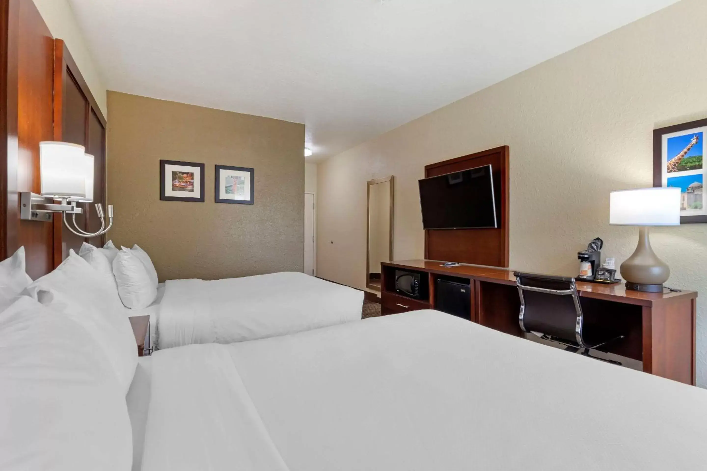 Photo of the whole room, Bed in Comfort Inn & Suites Near Six Flags & Medical Center