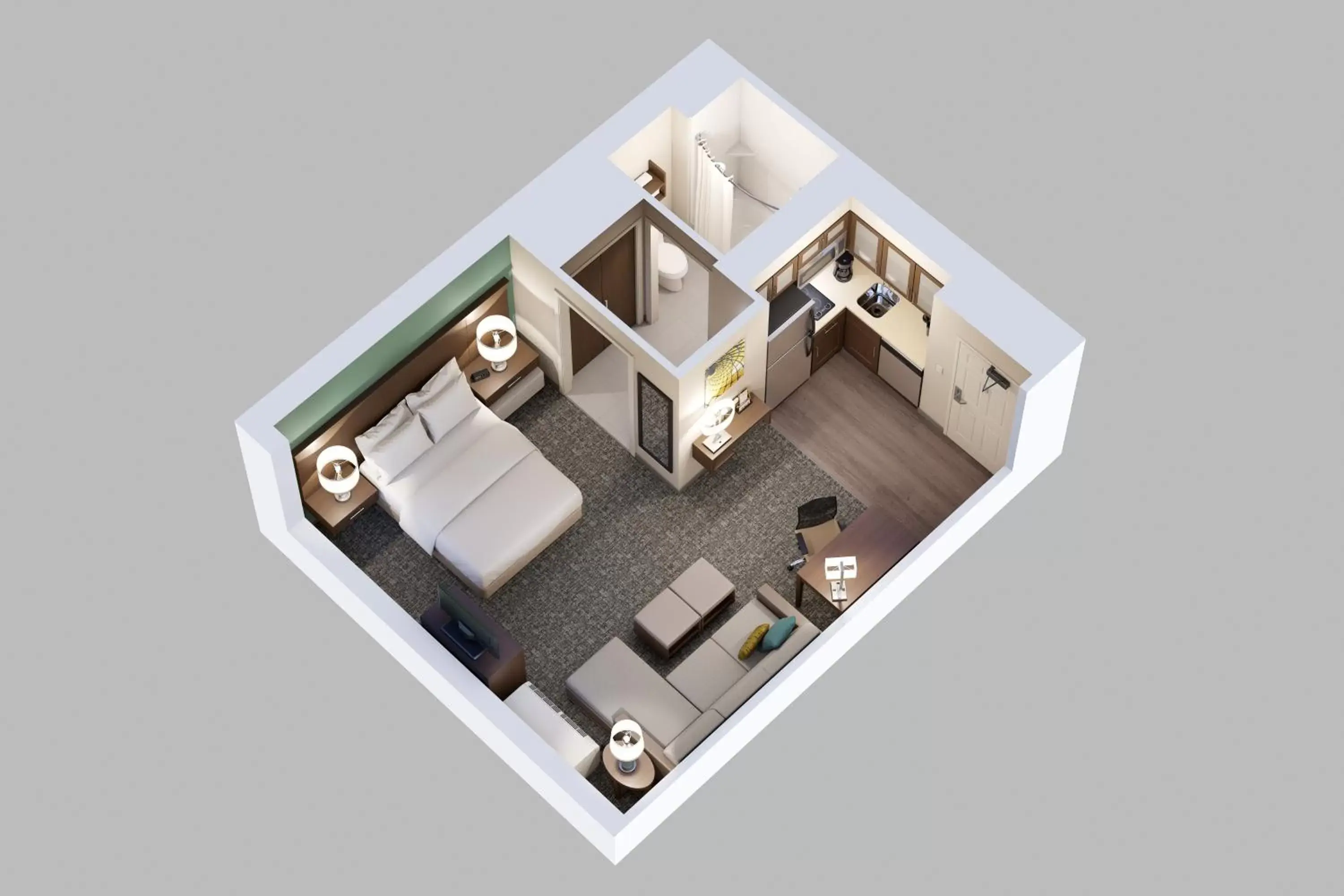 Photo of the whole room, Floor Plan in Staybridge Suites - Wisconsin Dells - Lake Delton, an IHG Hotel