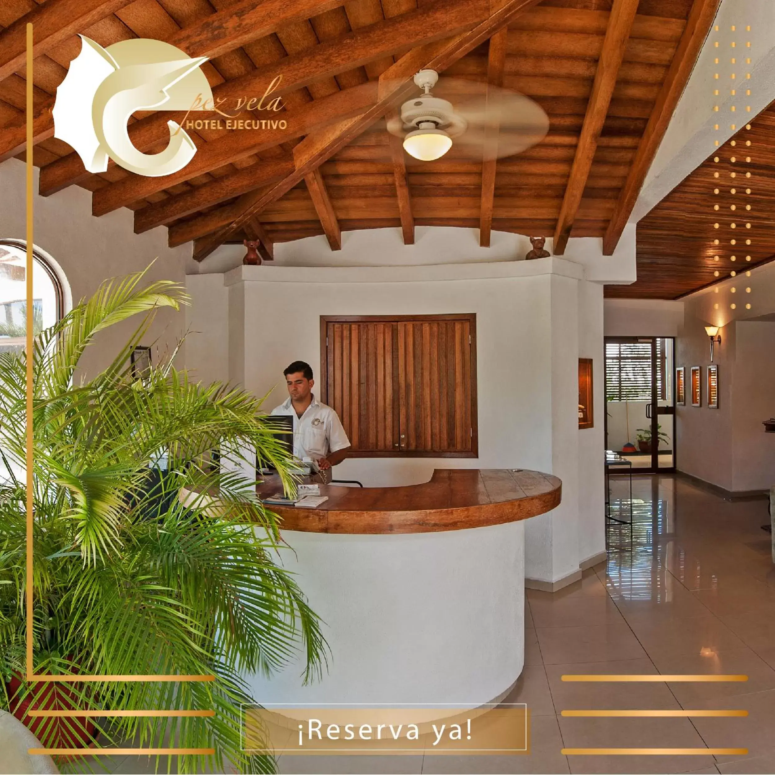 Lobby or reception in Hotel Pez Vela Lobby or reception in Hotel Pez Vela