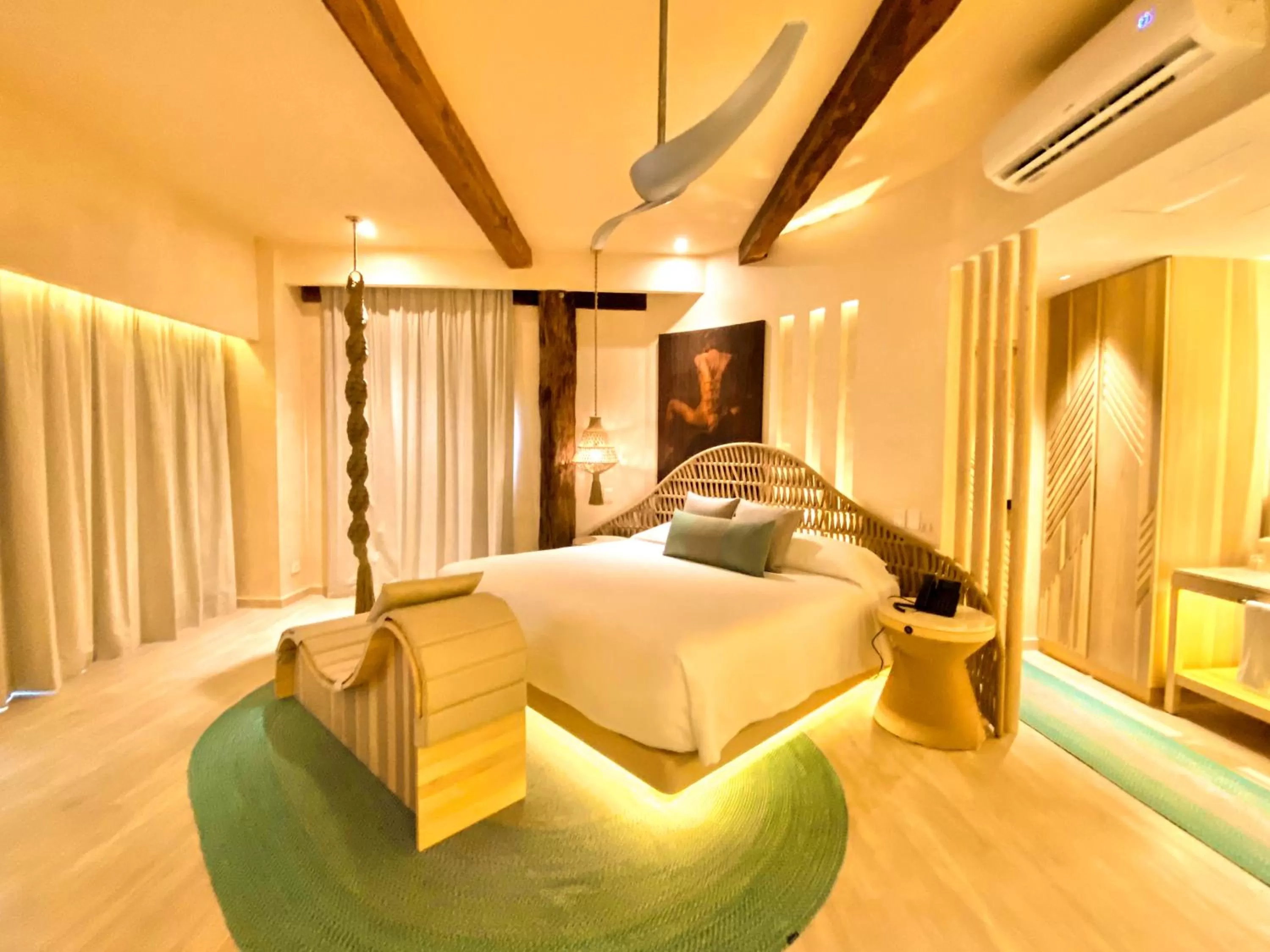 Bed in Hotel Shibari - Restaurant & Cenote Club