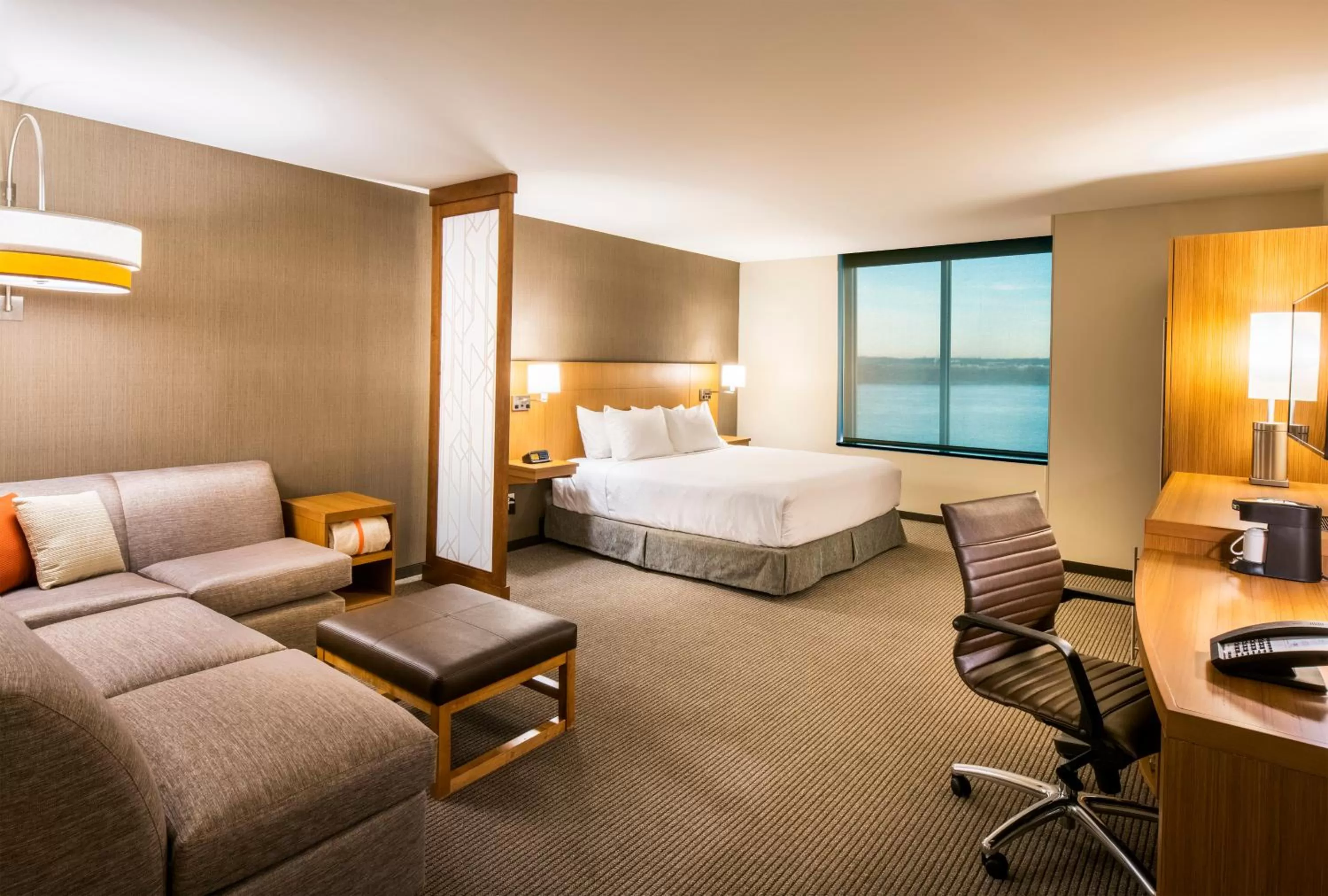 King Suite with Sofa Bed and Roll-In Shower - Disability Access in Hyatt Place East Moline/Quad Cities