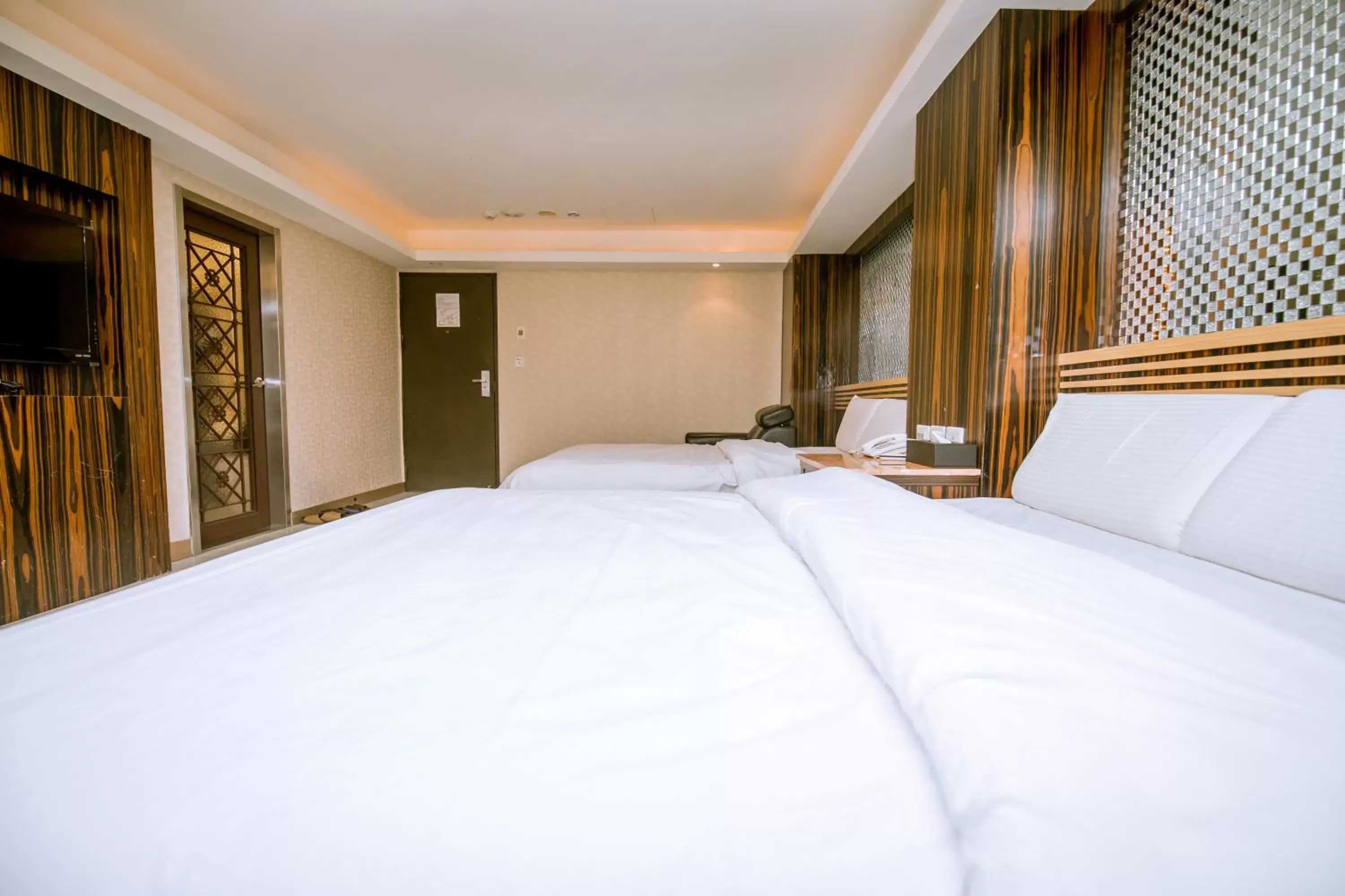 Bed in Guide Hotel Taipei Xinyi