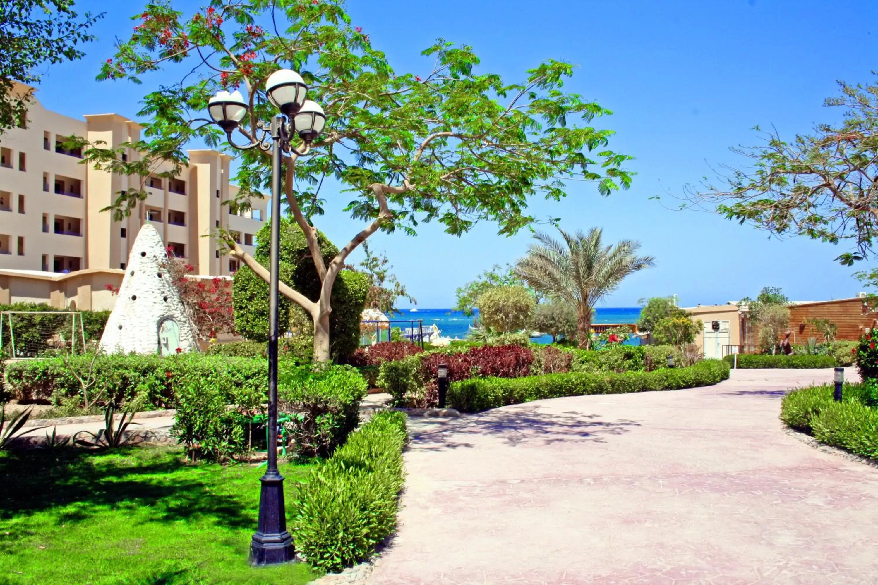 Facade/entrance in King Tut Aqua Park Beach Resort Facade/entrance in King Tut Aqua Park Beach Resort