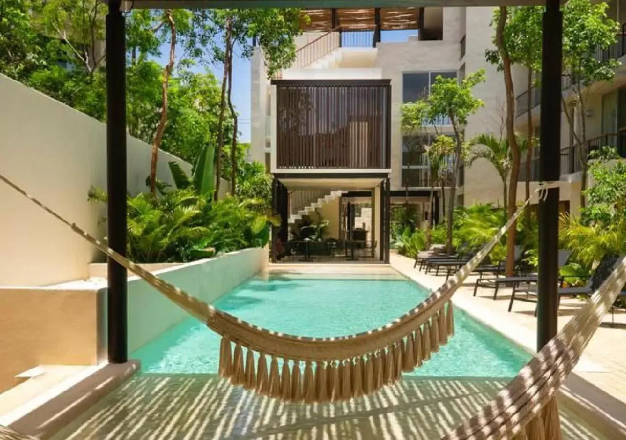 Solarium, Swimming Pool in ARUNA TULUM-Luxury Studios & Apartments