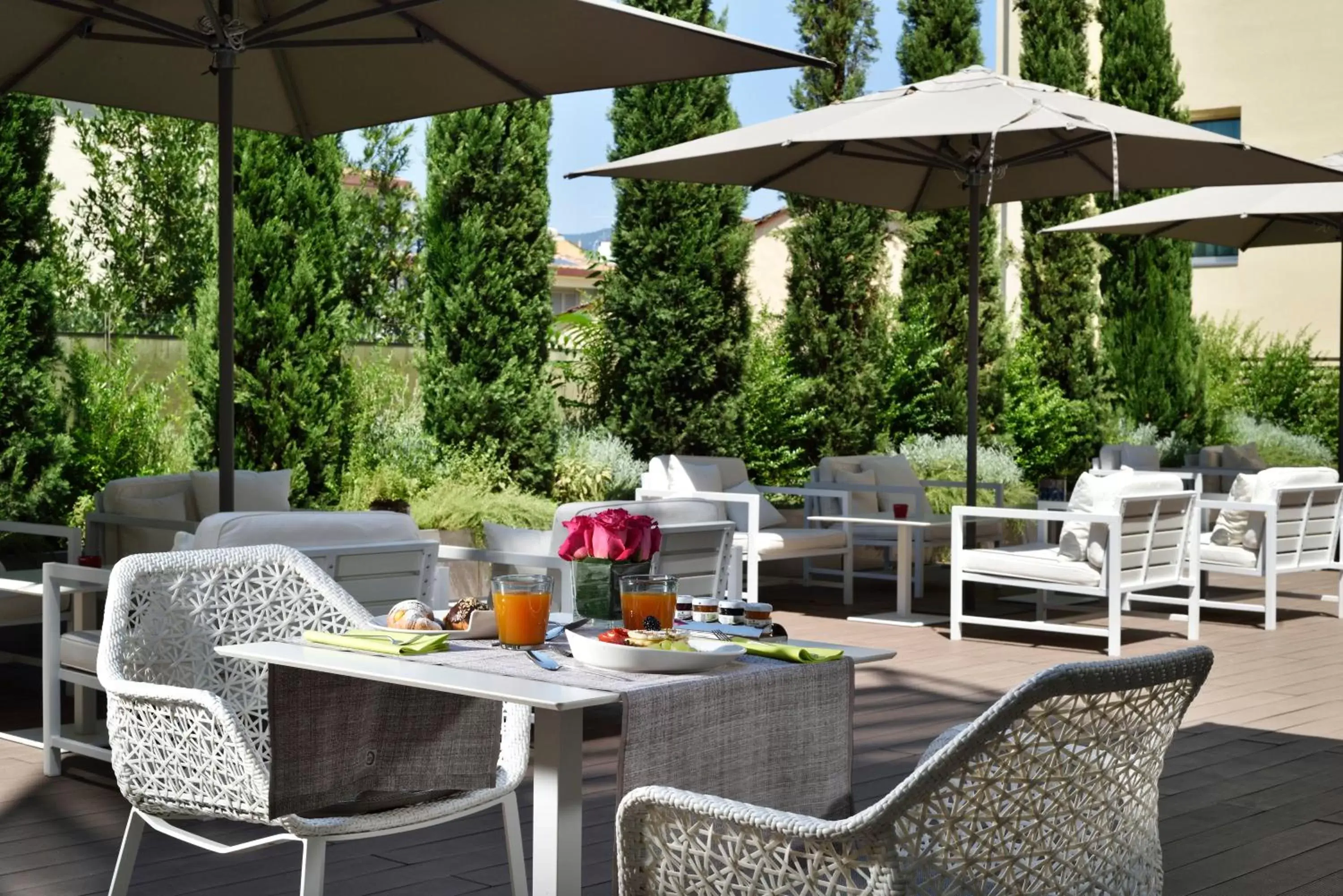 Patio, Restaurant/Places to Eat in Hotel Glance In Florence