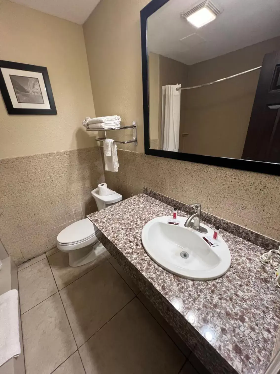 Bathroom in Super 8 by Wyndham McAllen-Downtown-Airport-LA Plaza Mall