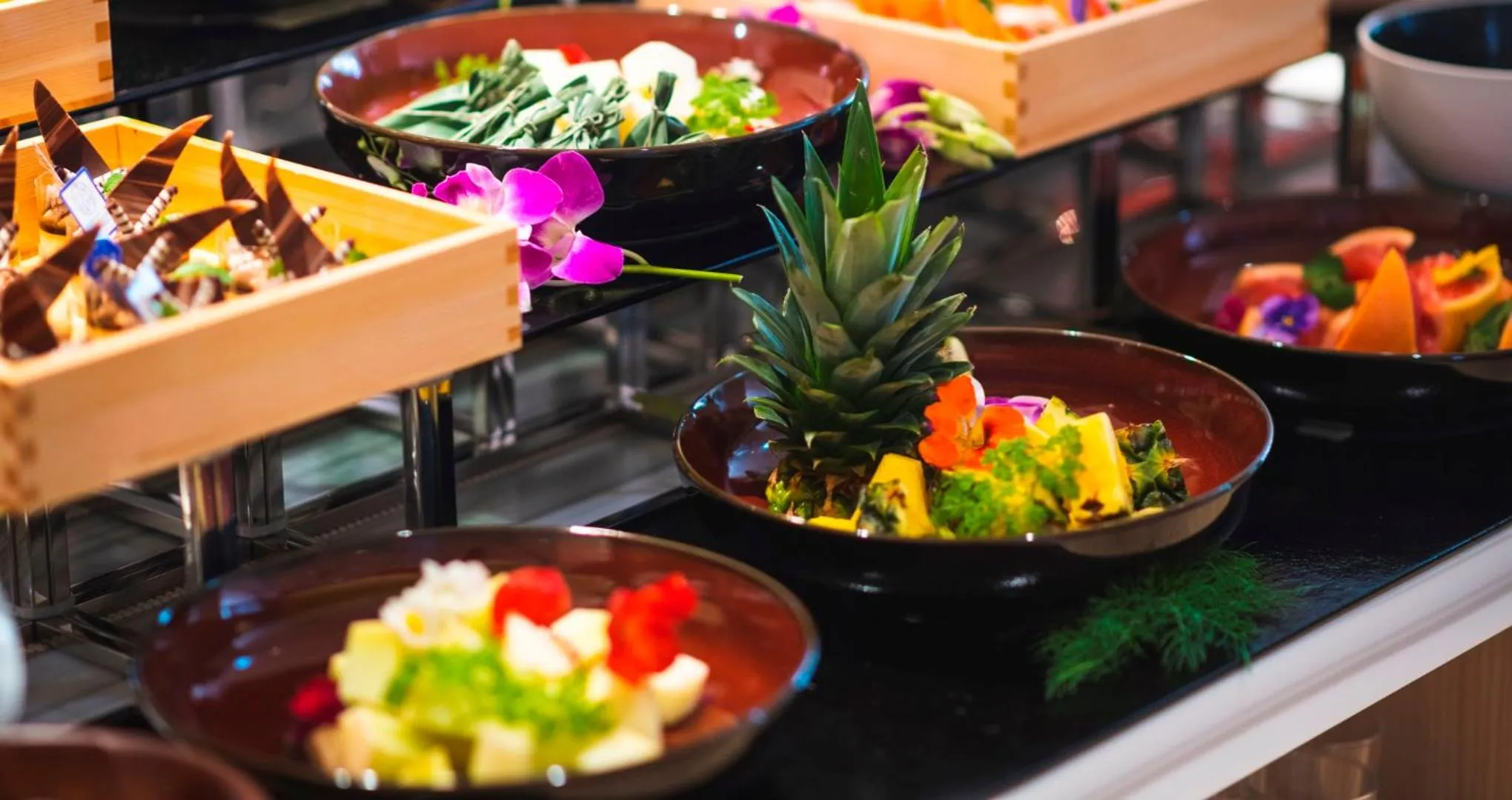 Breakfast in HOTEL SANSUI NAHA Ryukyu Onsen Naminoue-No-Yu