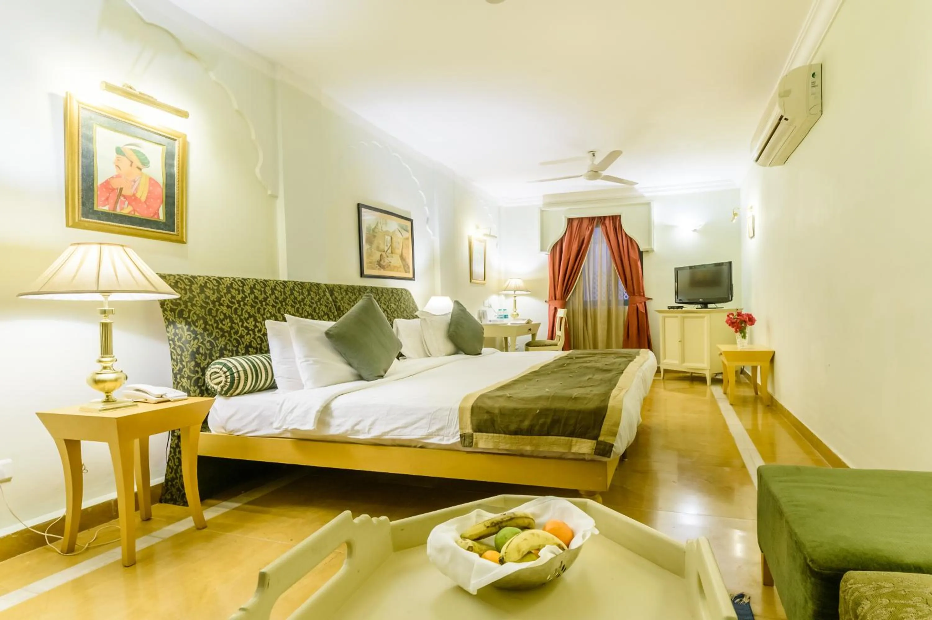 Photo of the whole room, Bed in Fort Rajwada,Jaisalmer