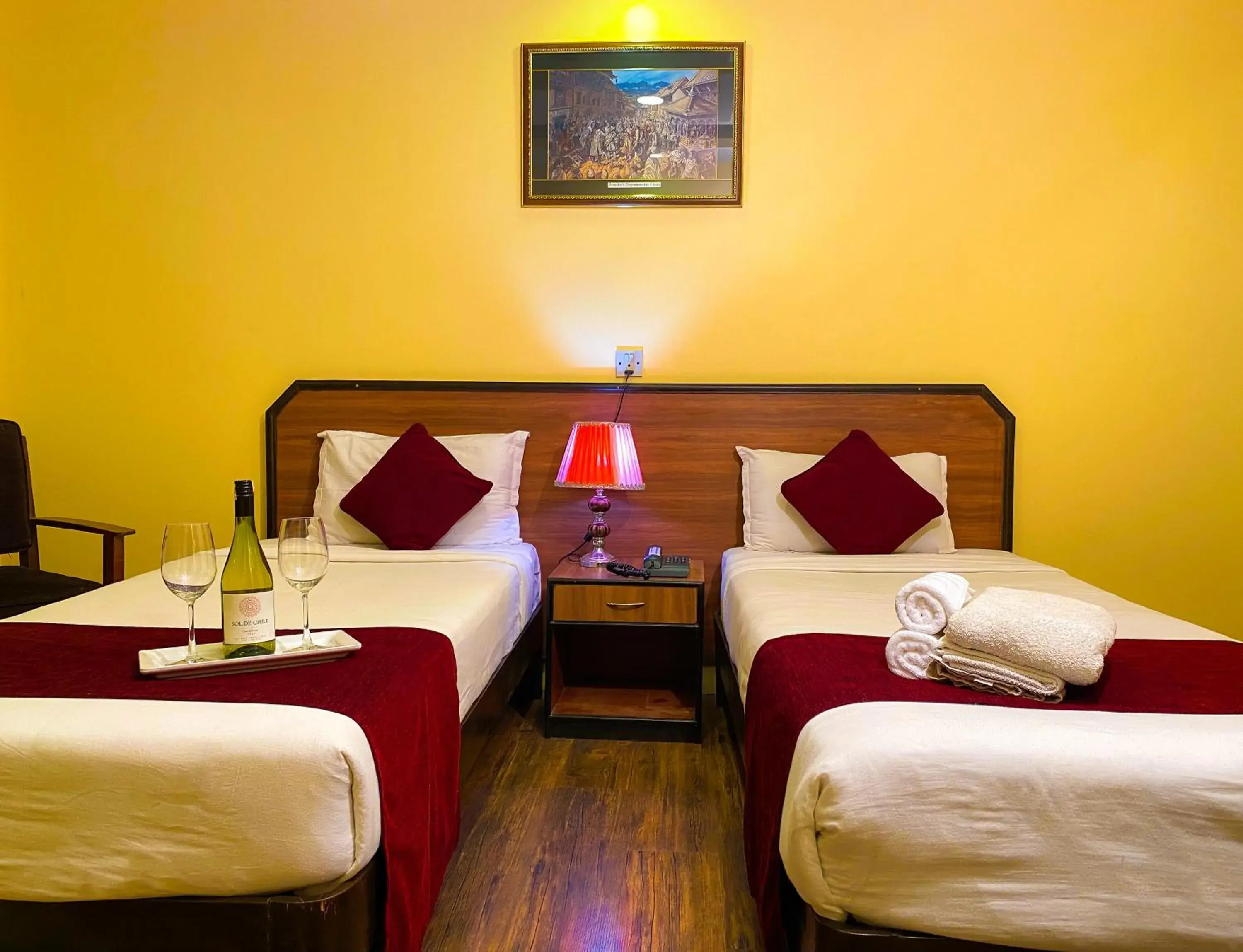 Bed in Thamel Grand Hotel