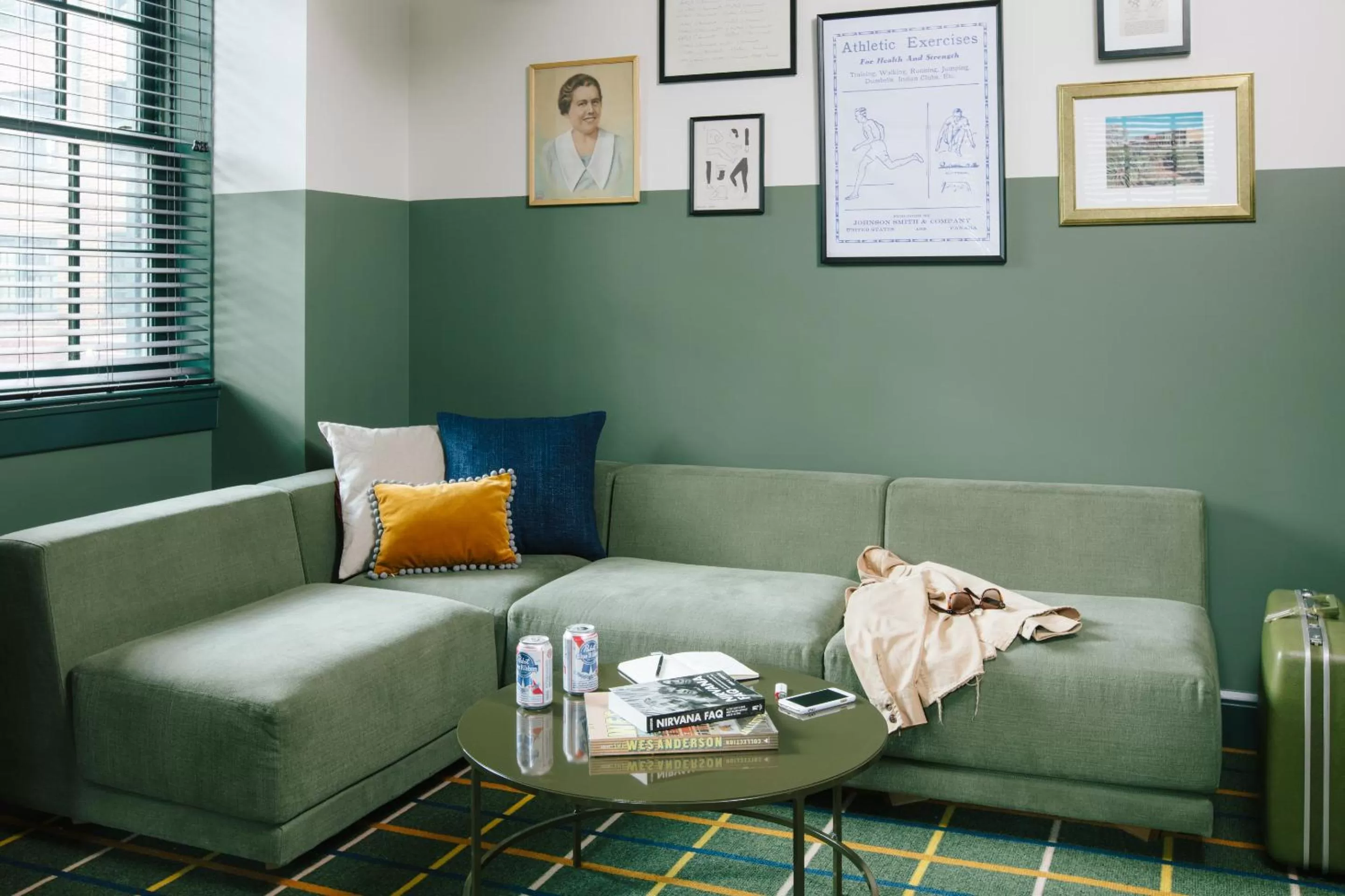 Seating area in Hotel Clermont Atlanta, by Oliver