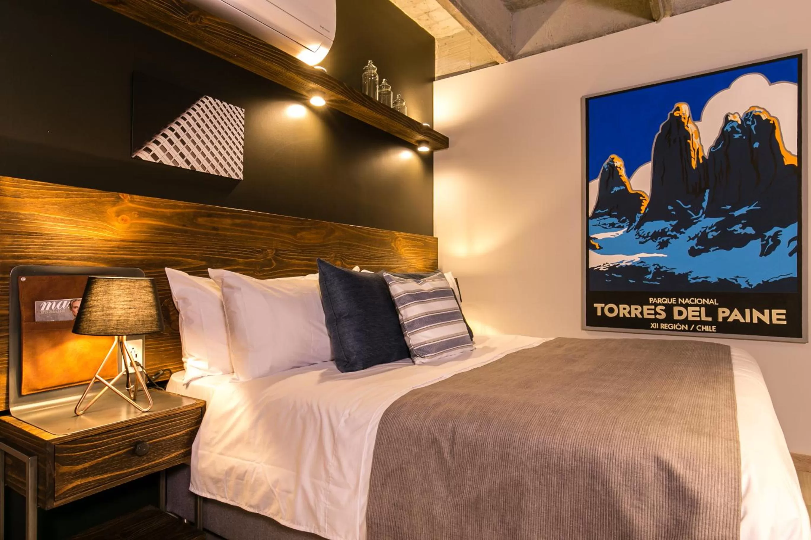 Bed in Factory Lofts Hotel