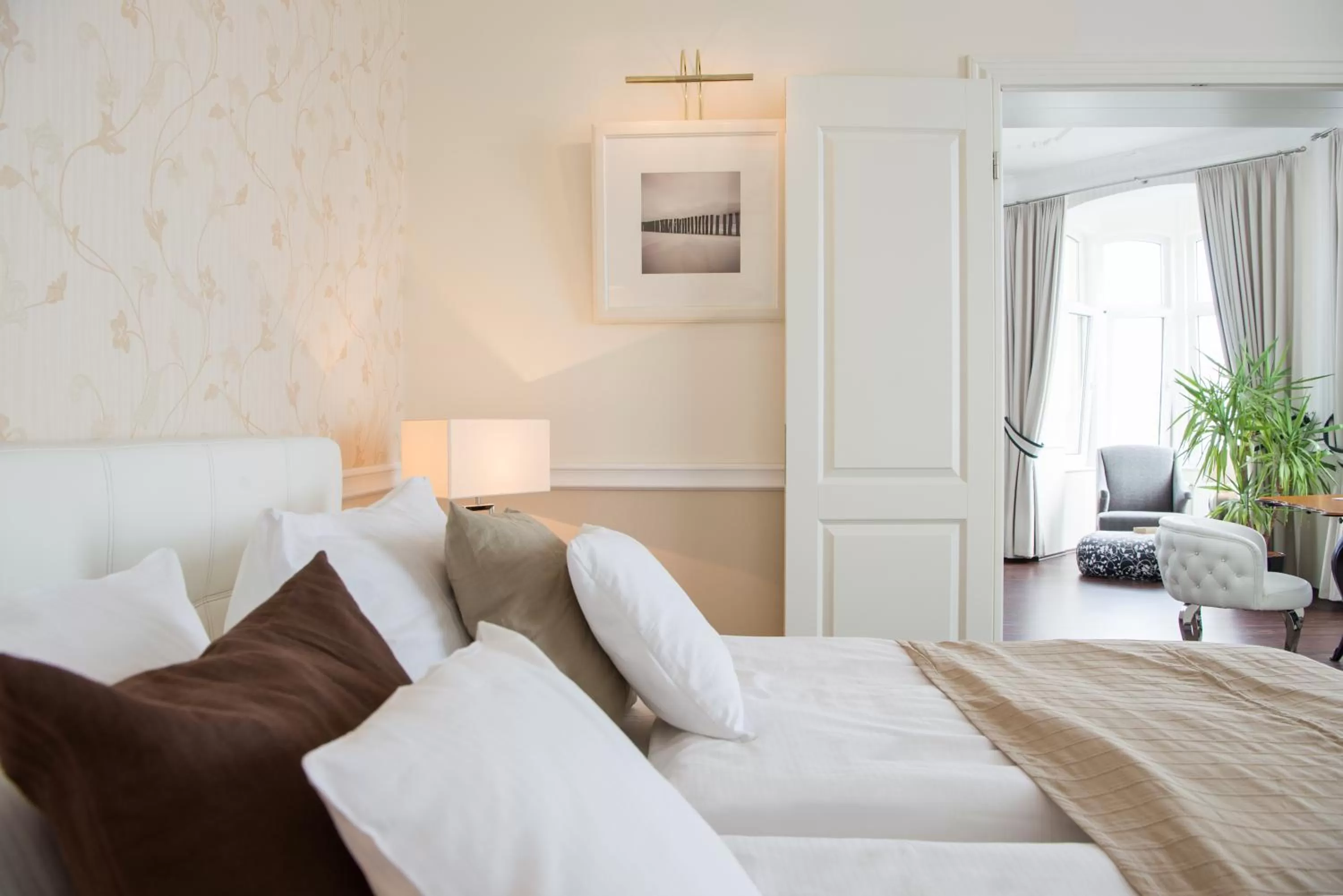 Bed in Hotel Stralsund