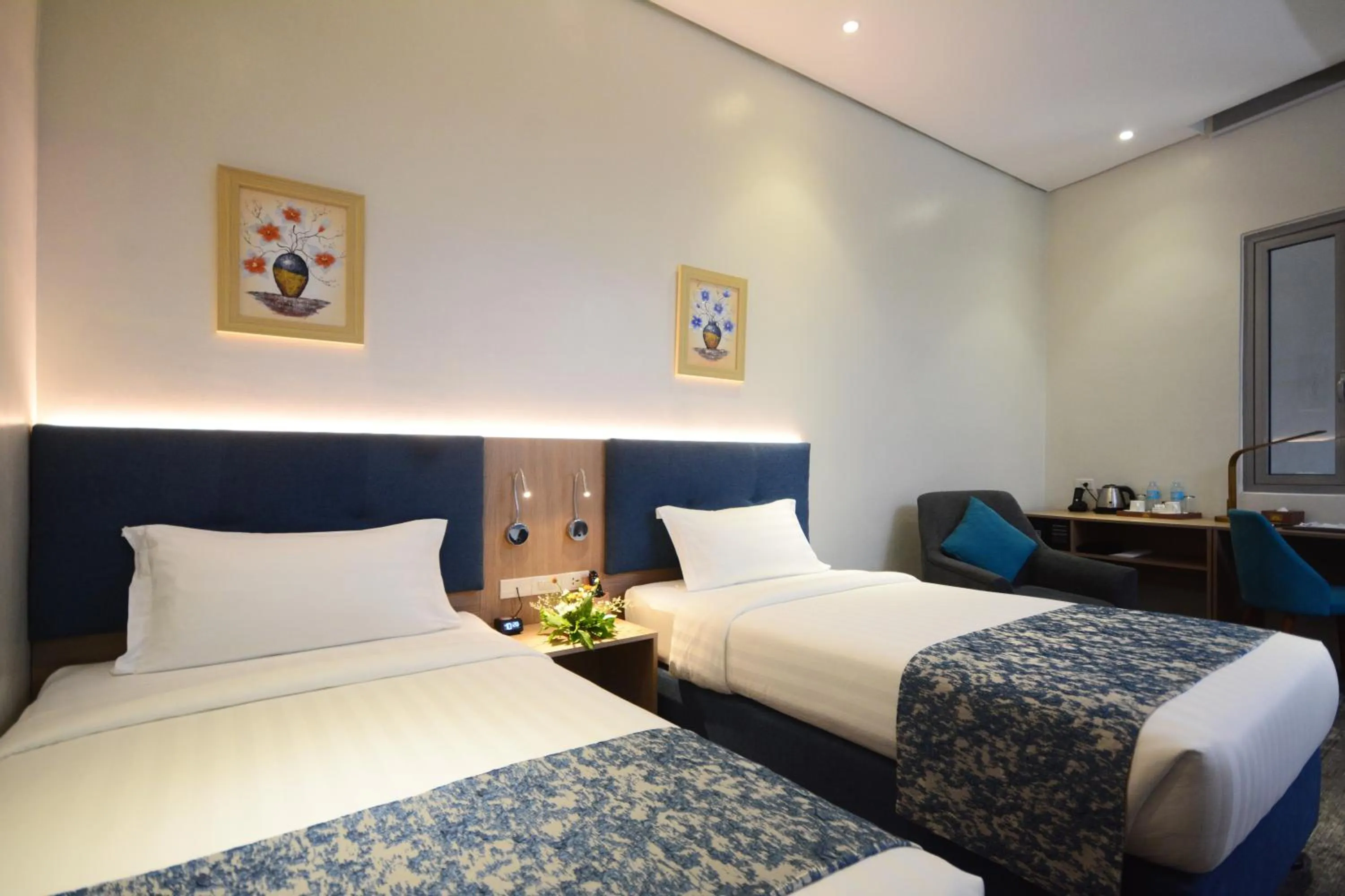 Bed in Blue Lotus Hotel