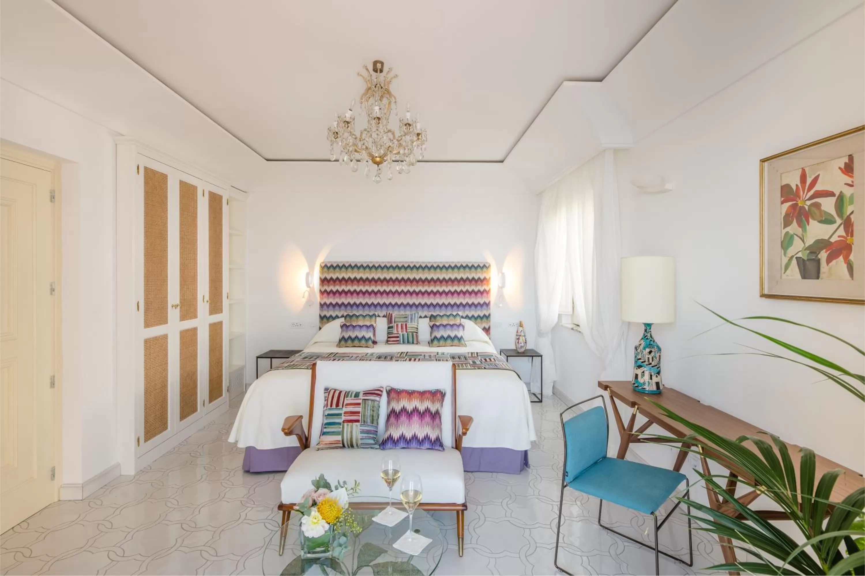 Bed in Hotel Santa Caterina