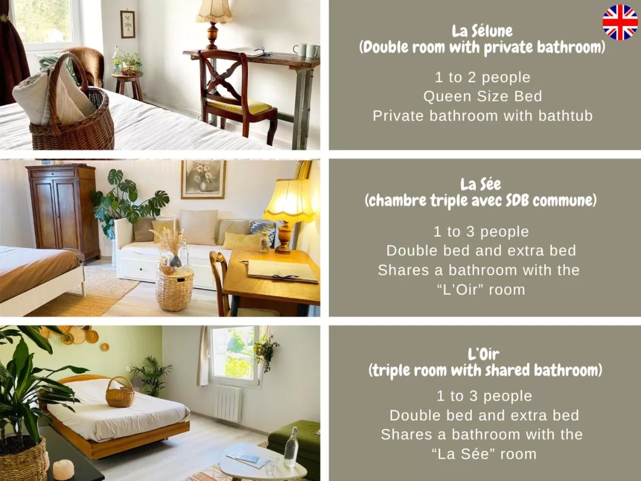 Bed in L'Autre Rivière - Chambres d'hôtes