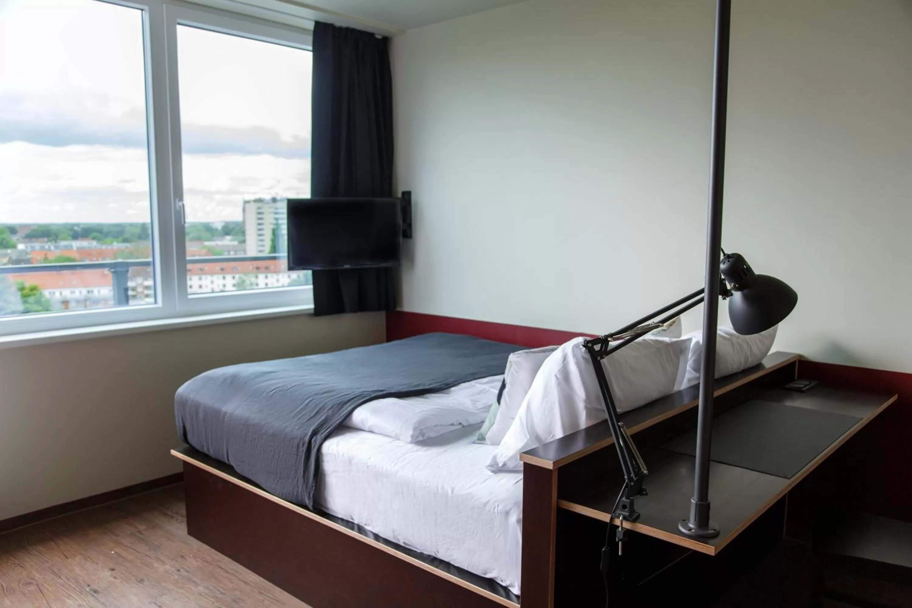 Bedroom, Bed in Base Apartments