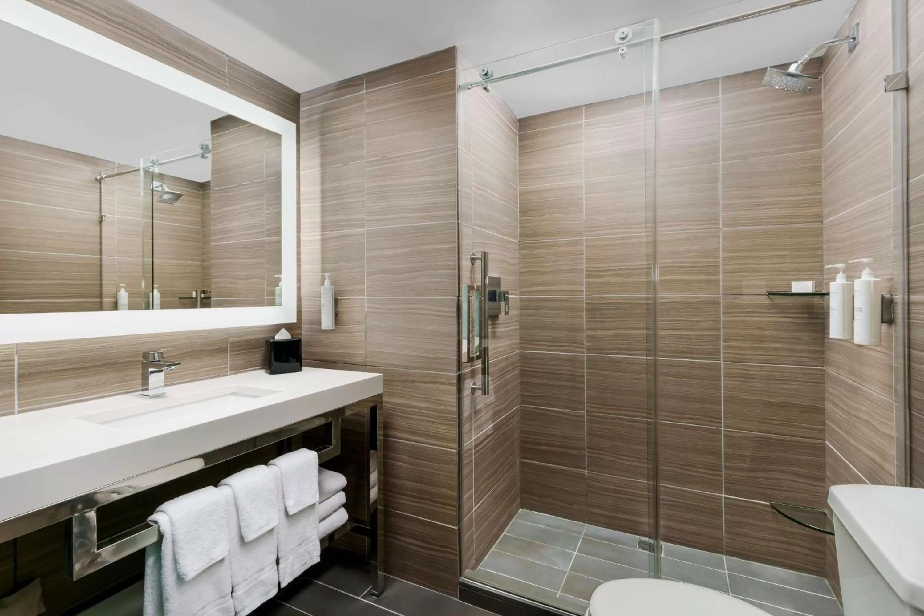 Bathroom in Hilton Garden Inn New York Times Square North