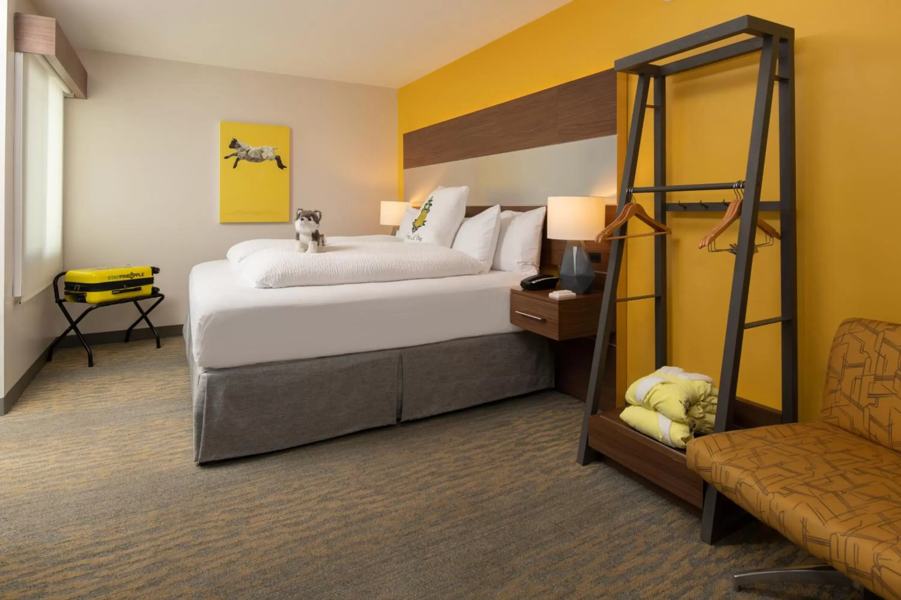 Bed in Staypineapple, Hotel Z, Gaslamp San Diego