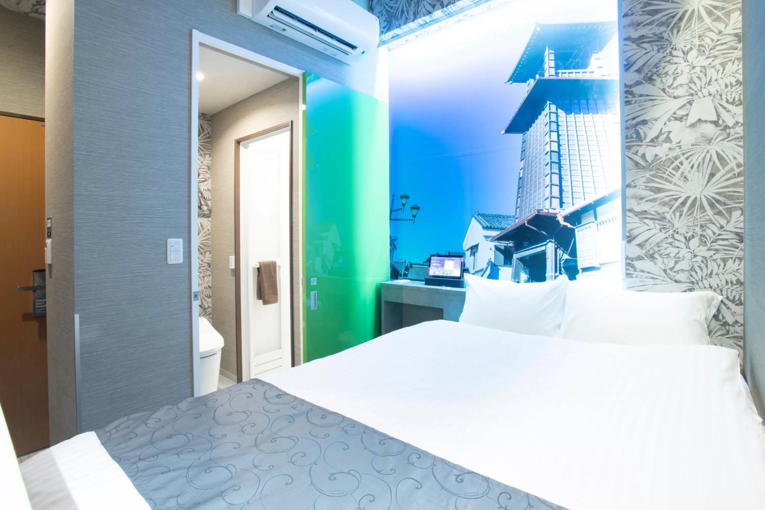 Photo of the whole room, Bed in Hotel Xcell Hiroshima Nagarekawa