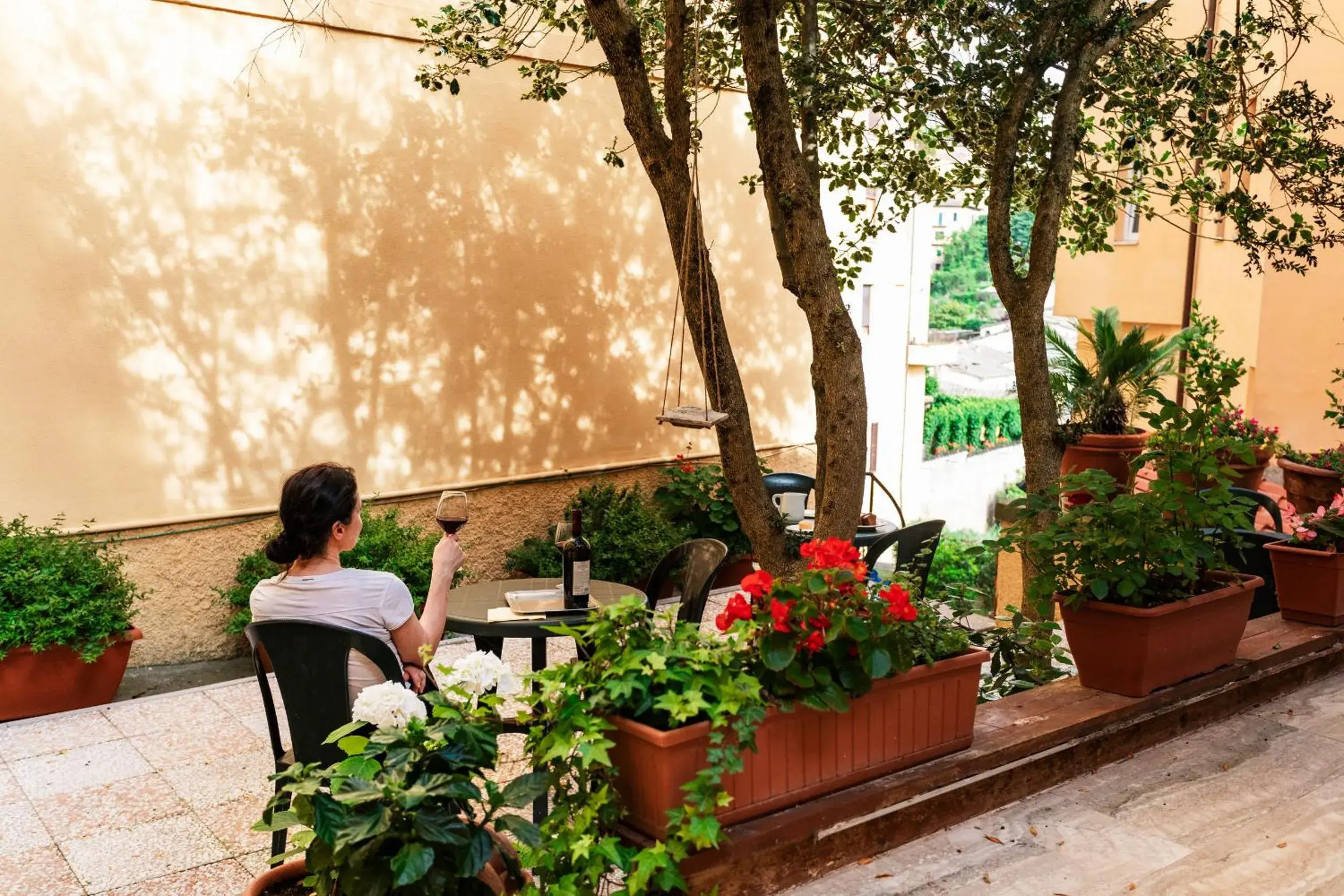 Inner courtyard view in Hotel Minerva