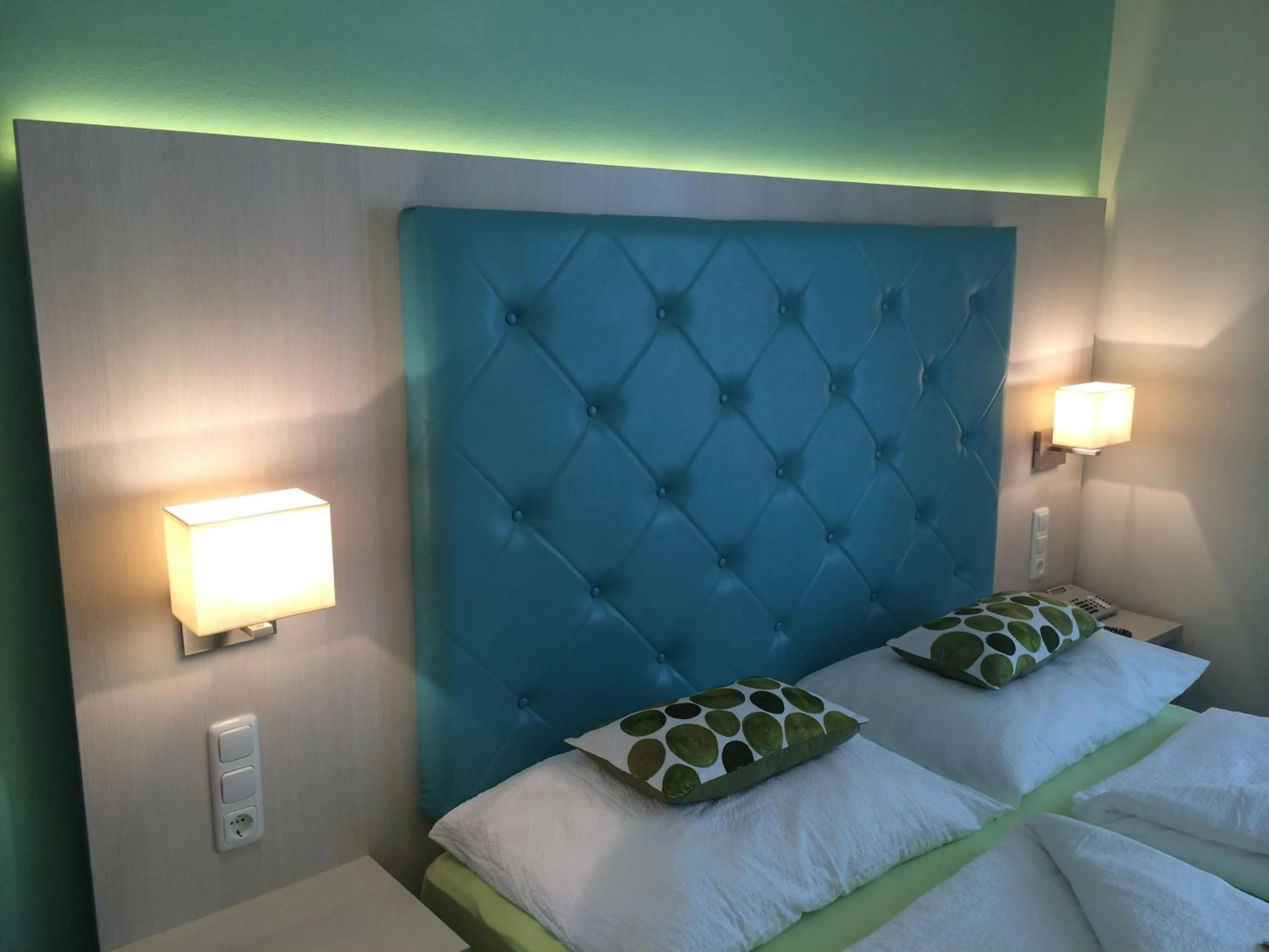 Decorative detail, Bed in Hotel Odeon