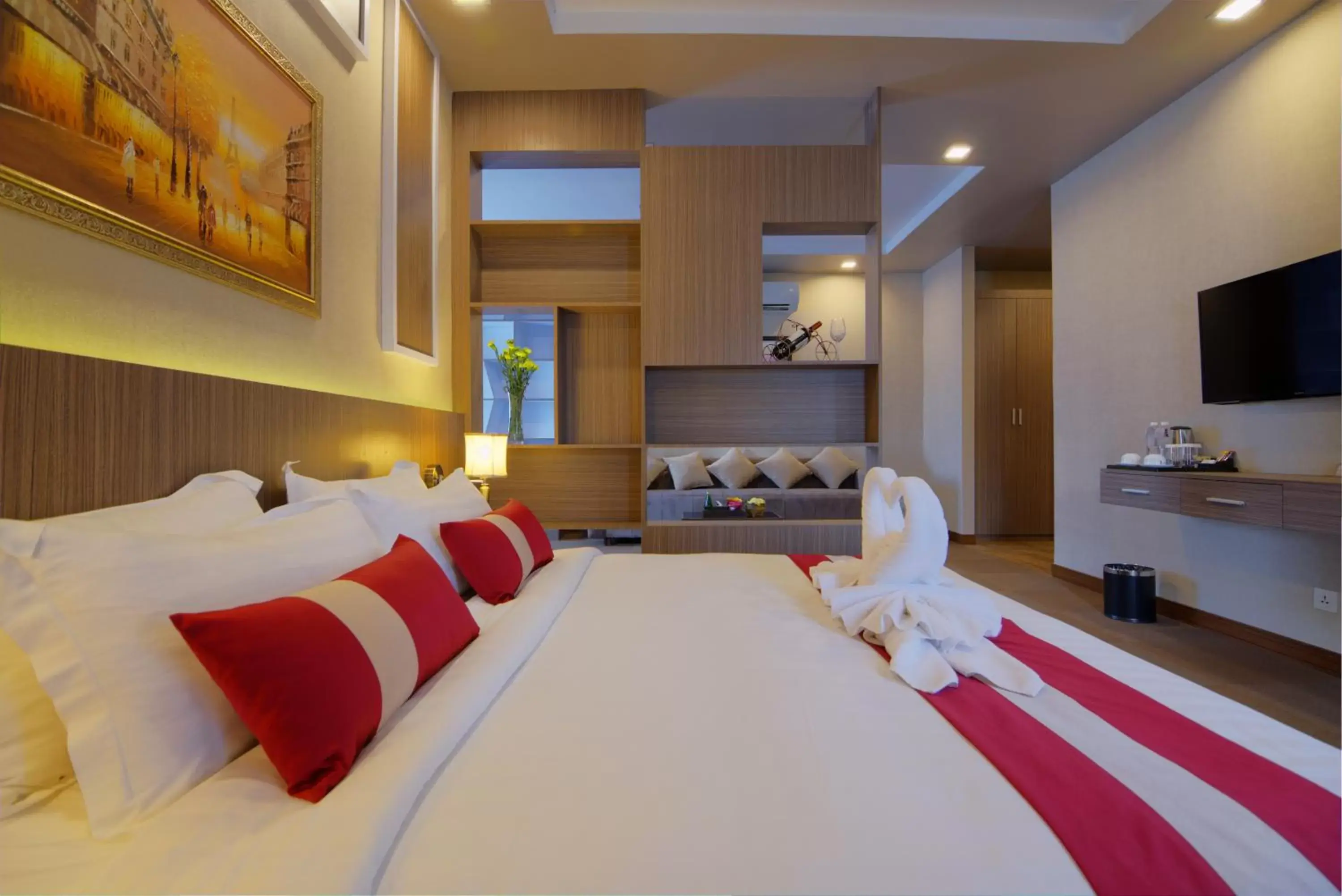 Bed in Anik Boutique Hotel & Spa on Norodom Blvd
