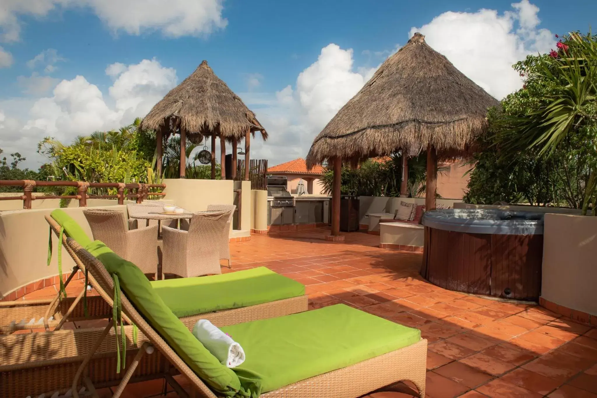 Balcony/Terrace, Swimming Pool in Maya Villa Condo Hotel and Beachclub