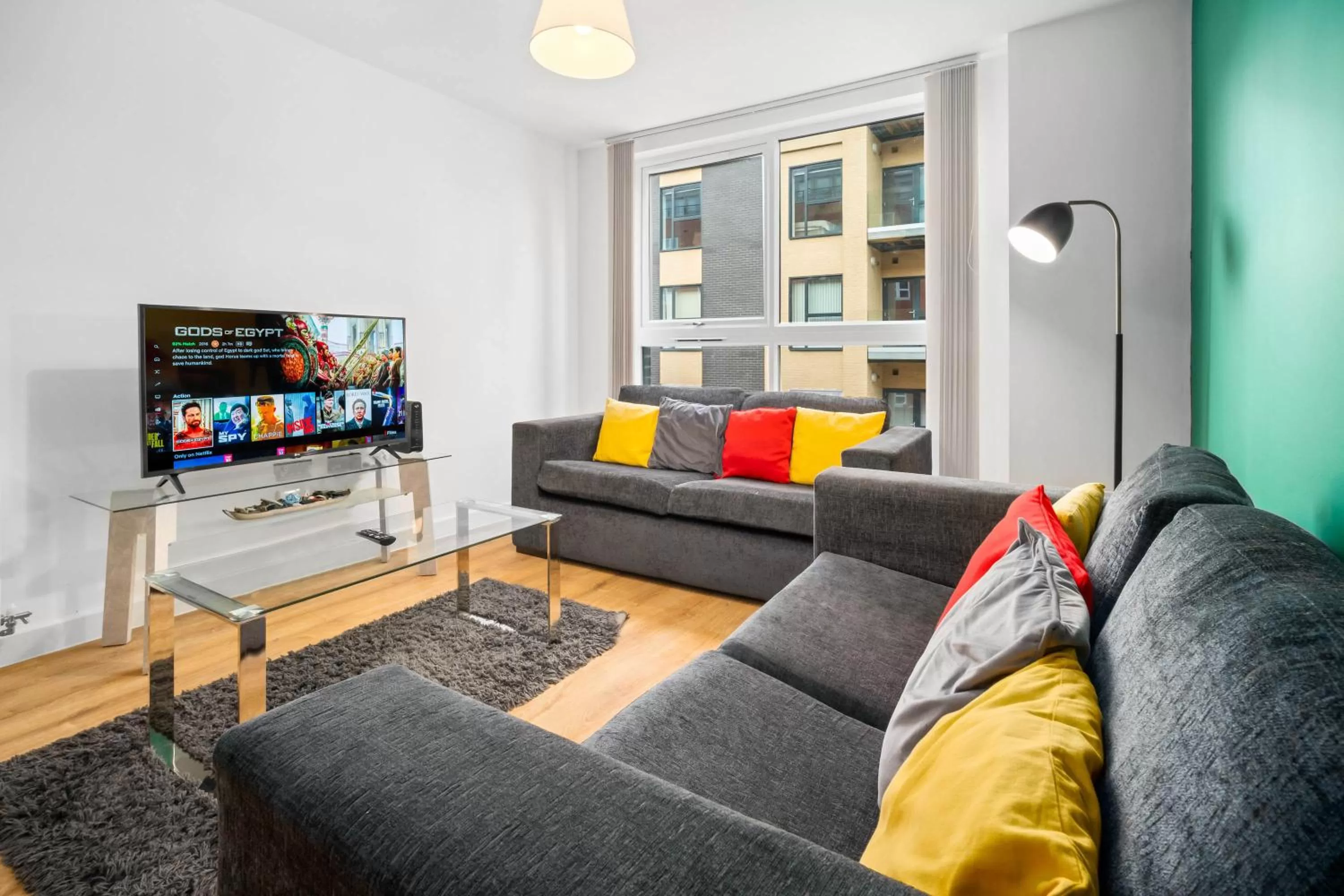 TV and multimedia, Seating Area in Onyx O2 Arena Brindley Place Broad Street Large Spacious Apartment