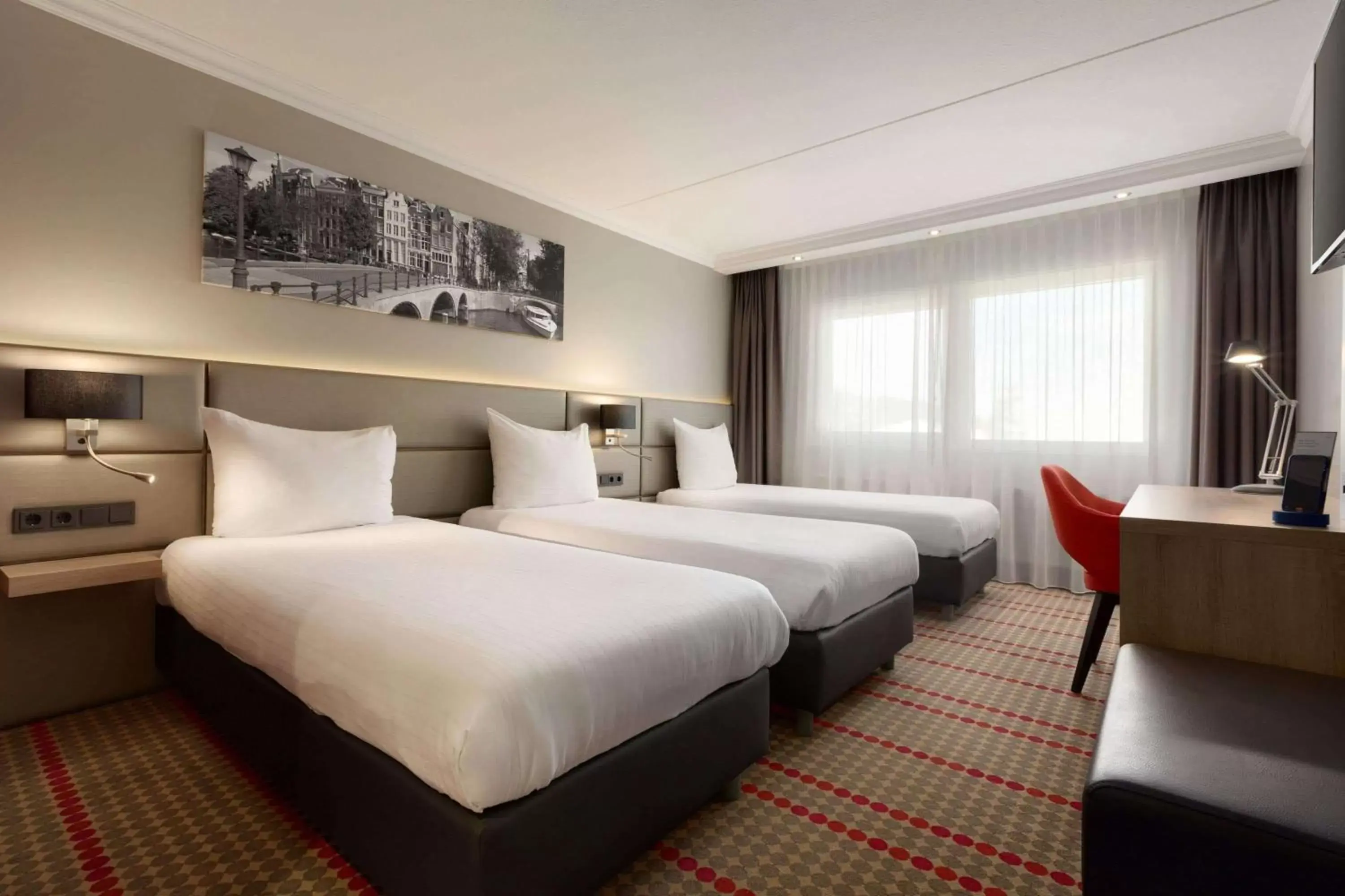Bed in Ramada by Wyndham Amsterdam Airport Schiphol