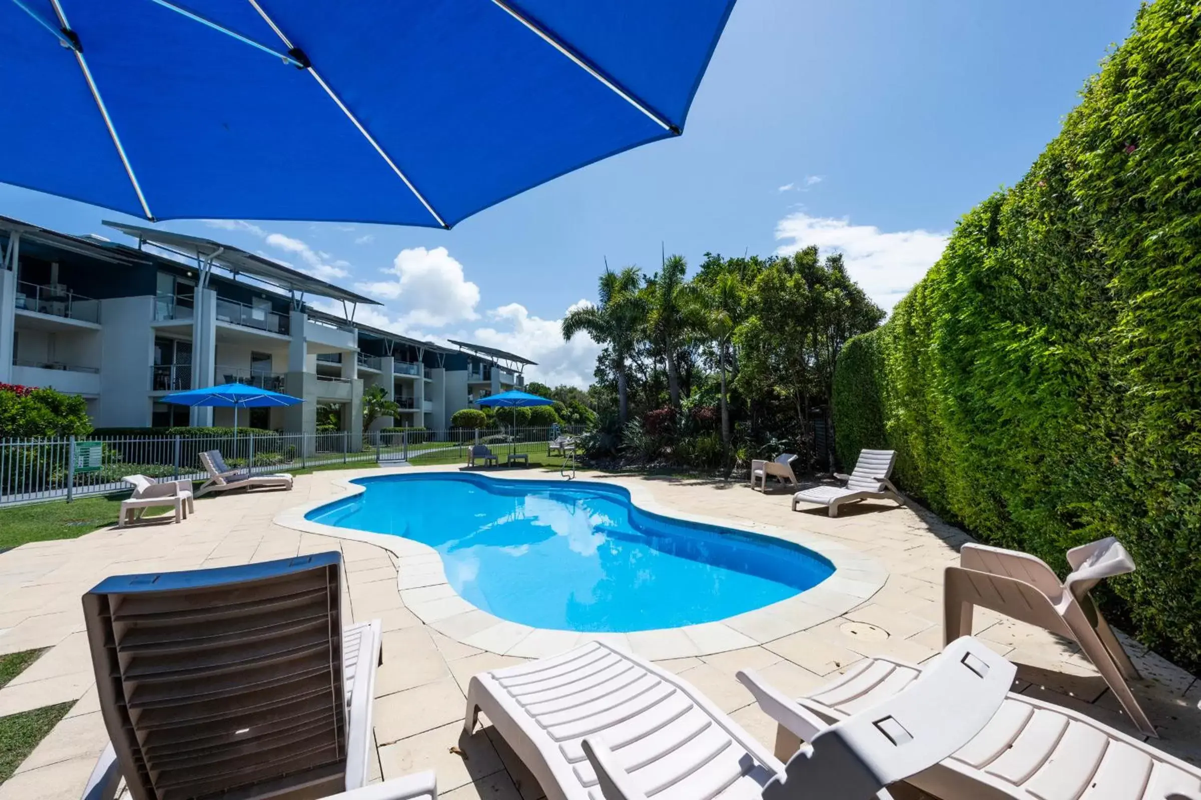 Garden, Swimming Pool in Pacific Marina Apartments