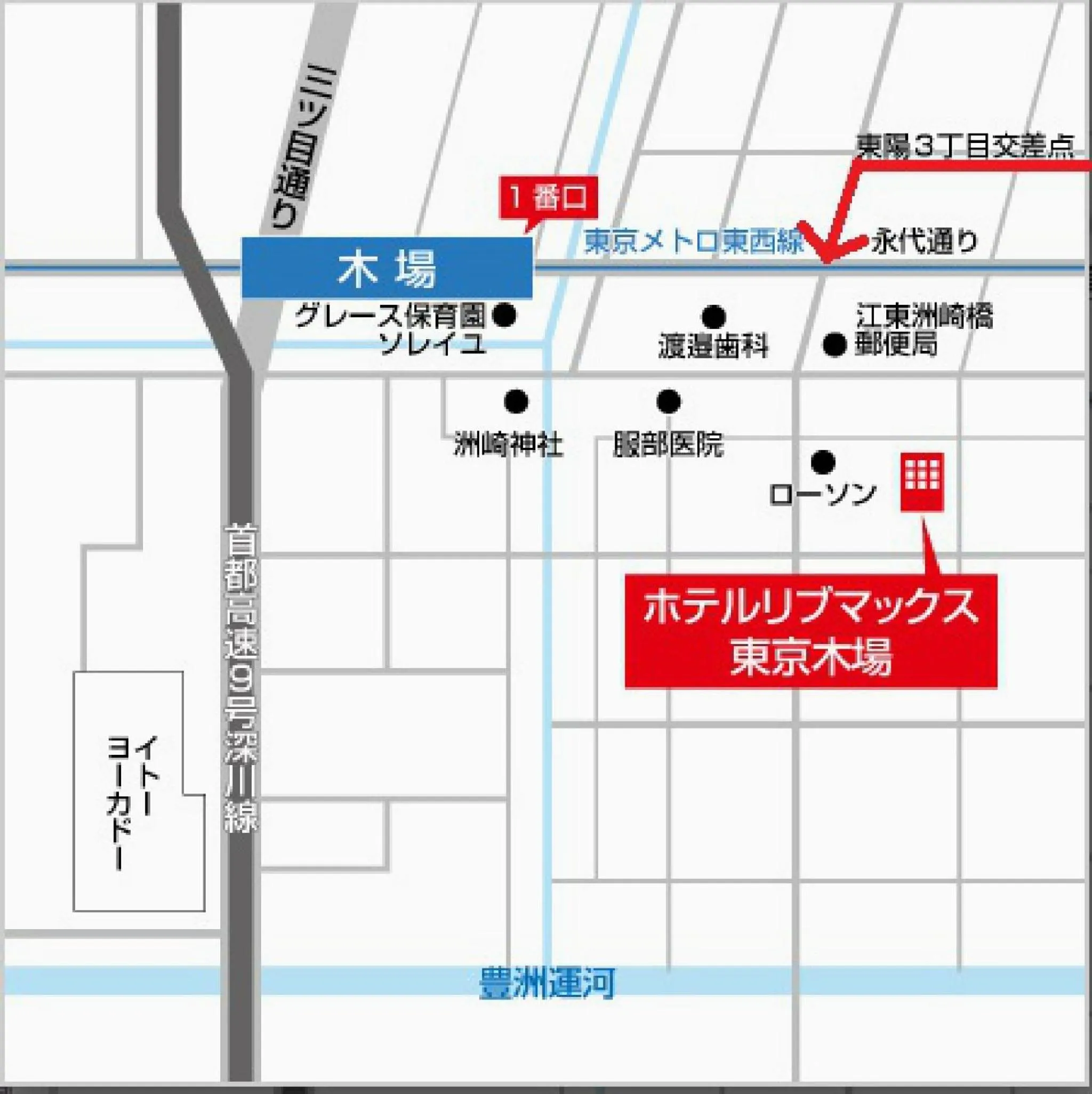 Location in HOTEL LiVEMAX BUDGET Tokyo Kiba
