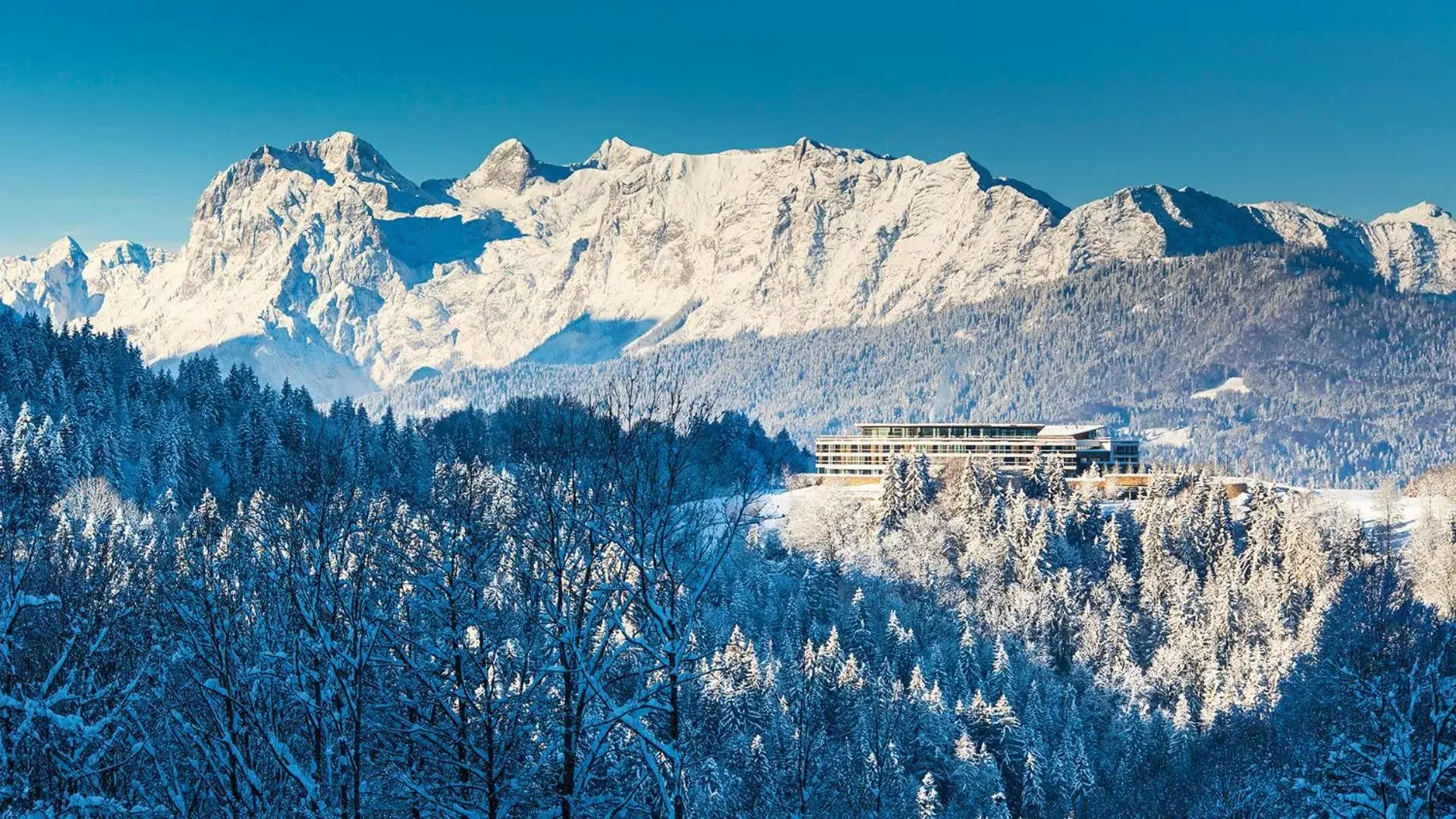 Property building, Winter in Kempinski Hotel Berchtesgaden