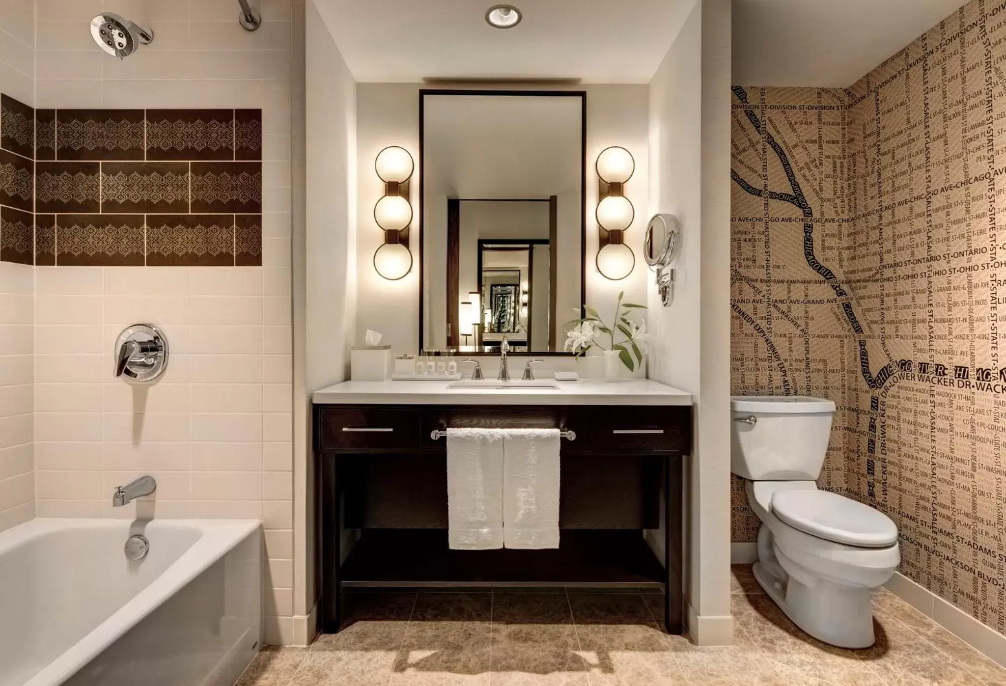 Bathroom in Loews Chicago Hotel