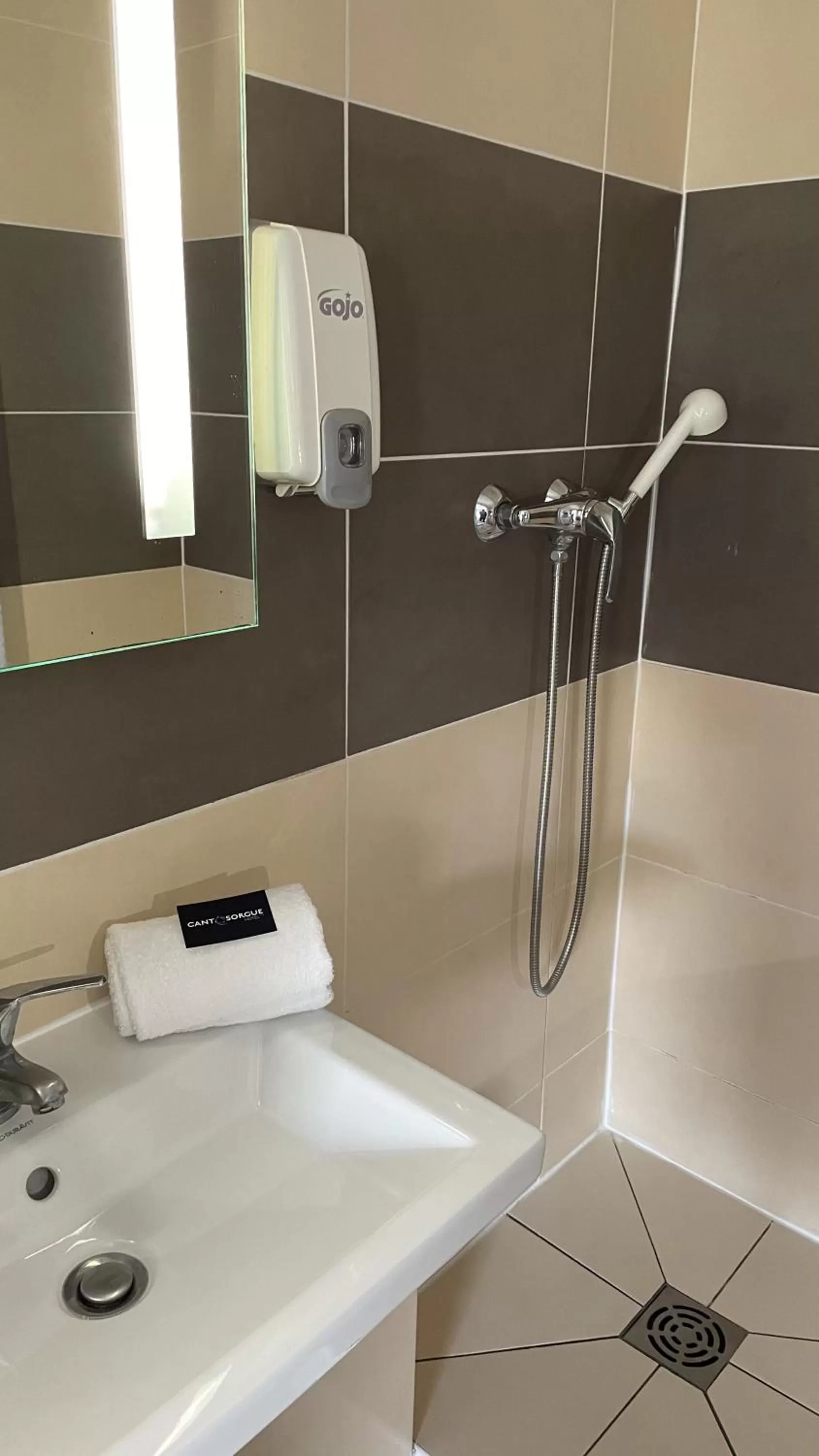 Shower in Hotel Cantosorgue