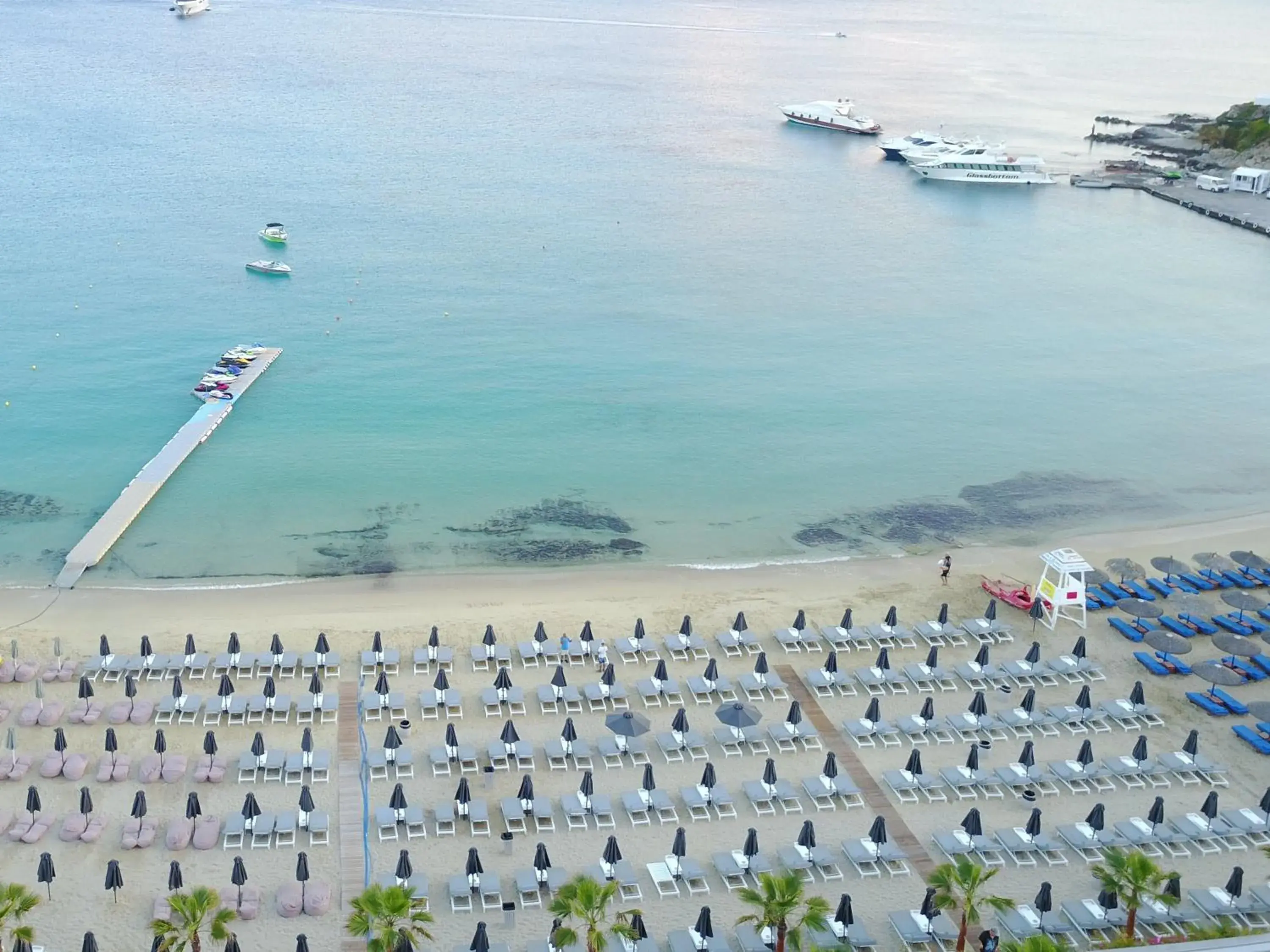 Beach, Bird's-eye View in Mykonos Dove Beachfront Hotel