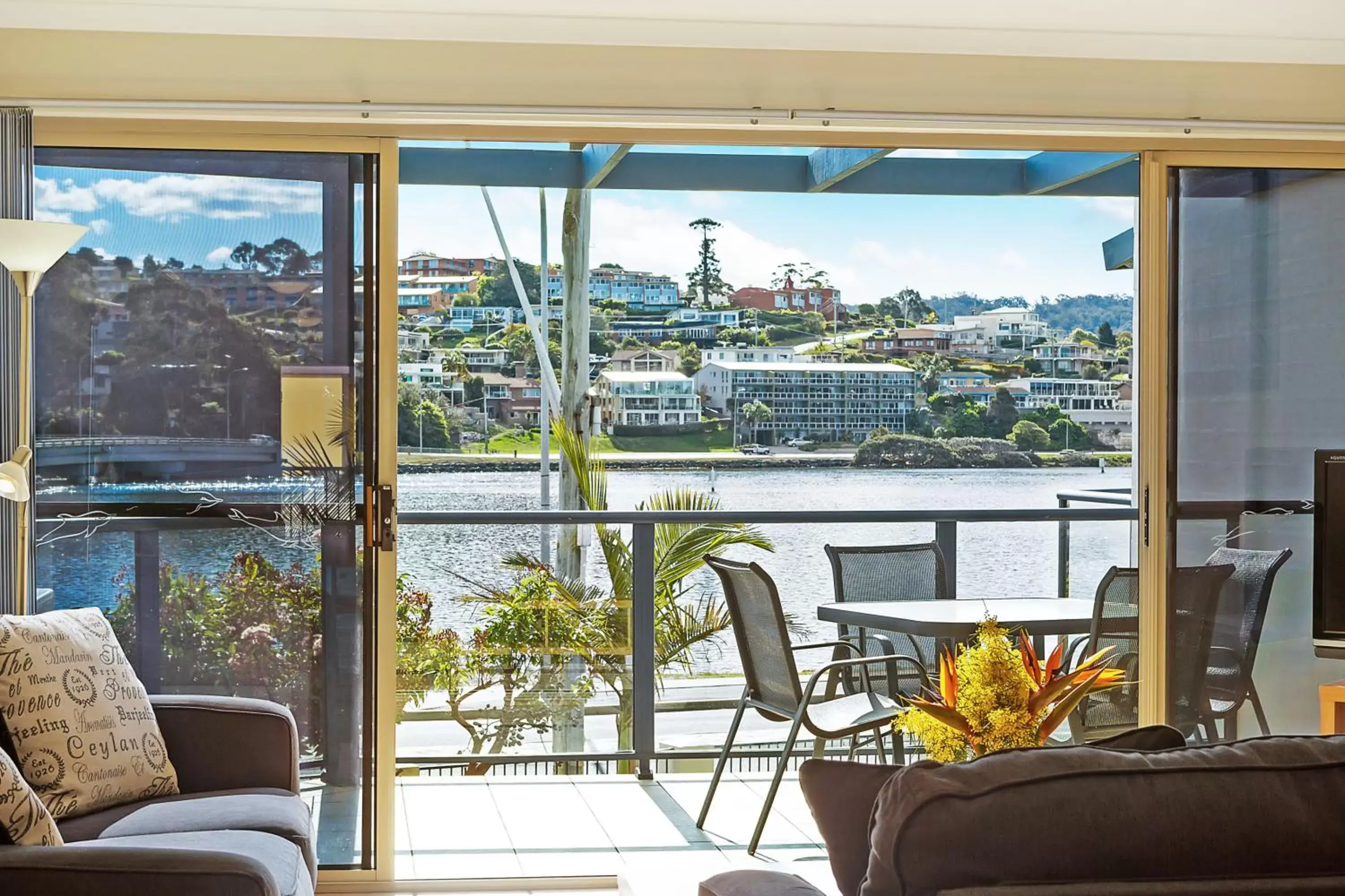 Lake view in Sails Luxury Apartments Merimbula